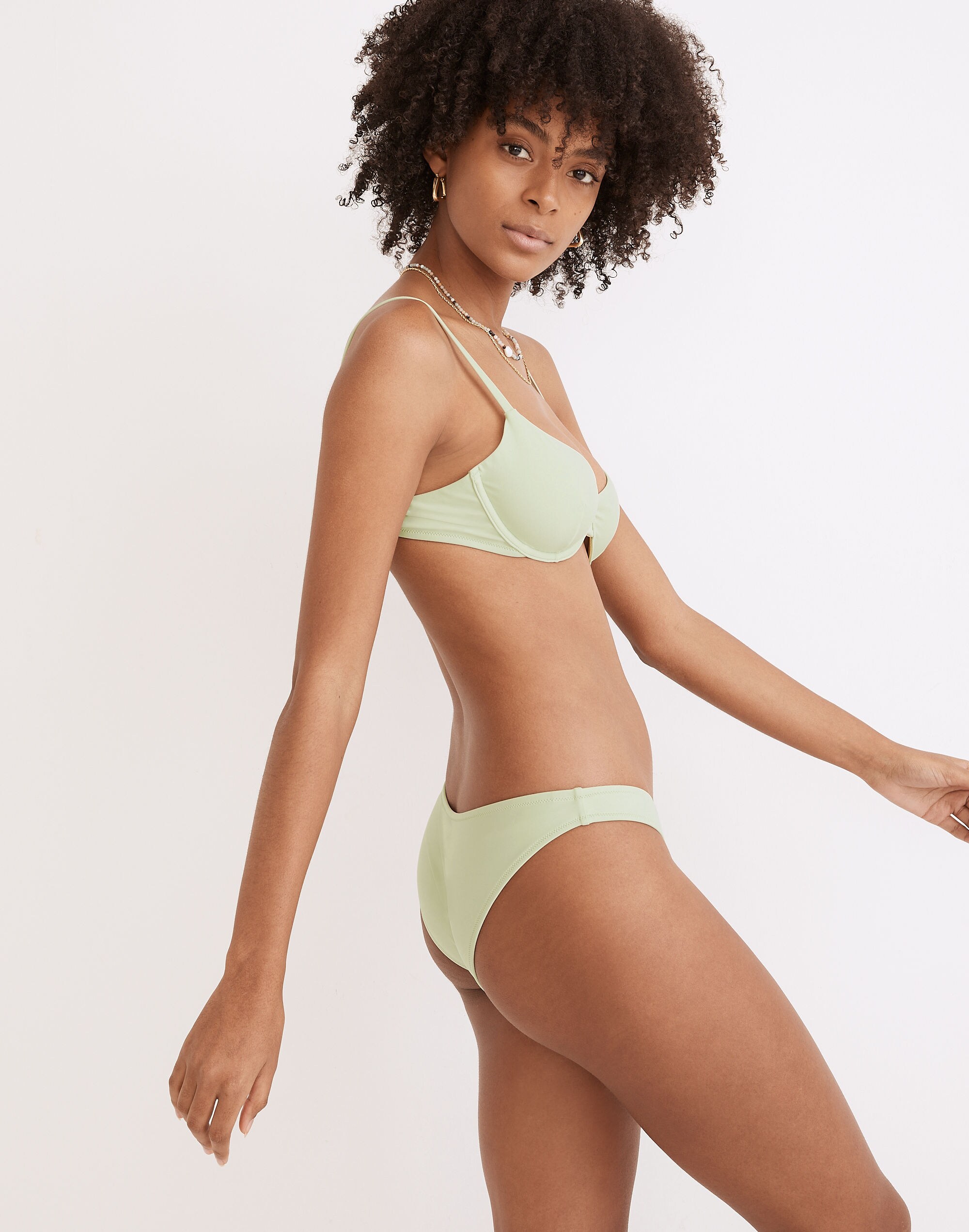 Madewell Second Wave Curved-Waist Bikini Bottom