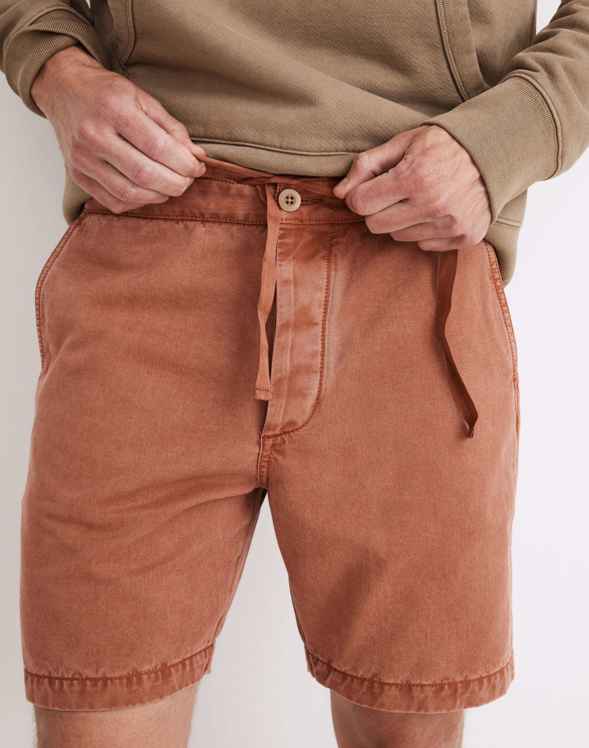 7 1/2" Easy Drawstring Chino Shorts