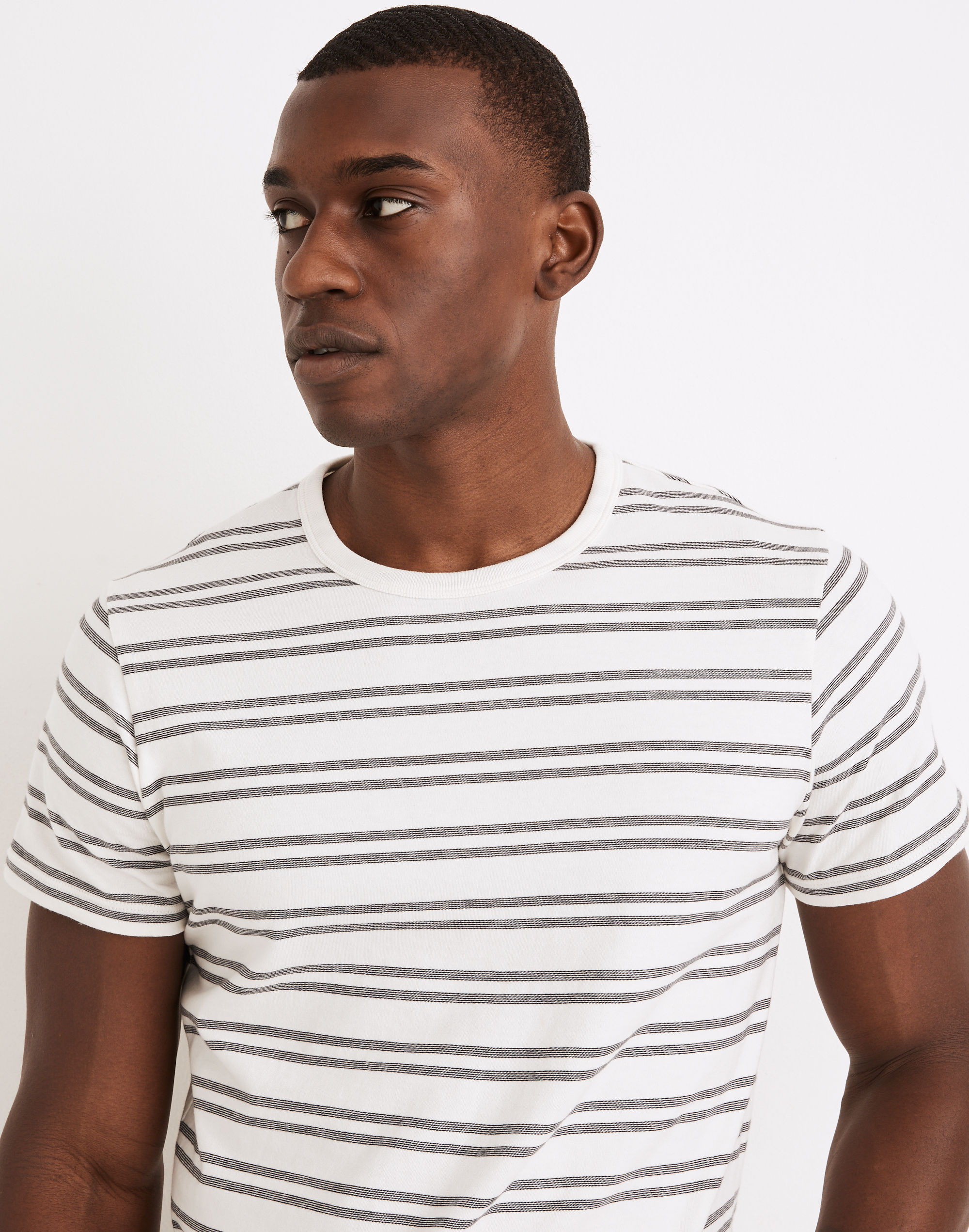 Allday Crewneck Tee in Hornsby Stripe