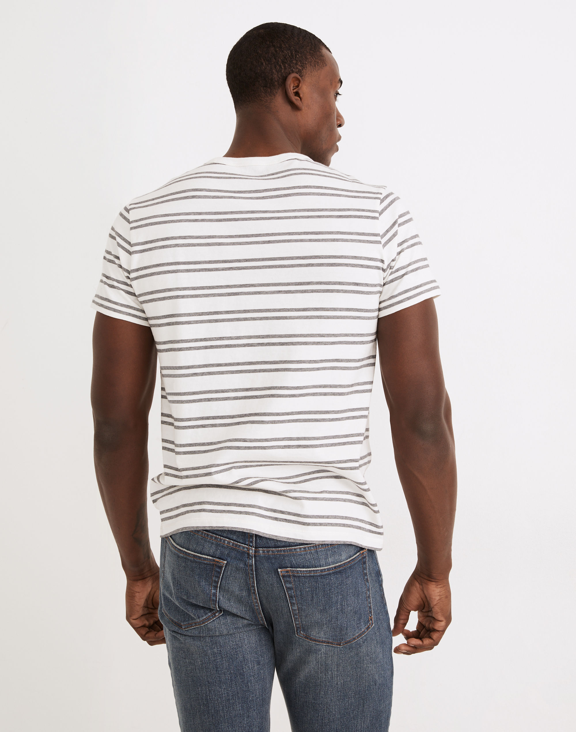 Allday Crewneck Tee in Hornsby Stripe