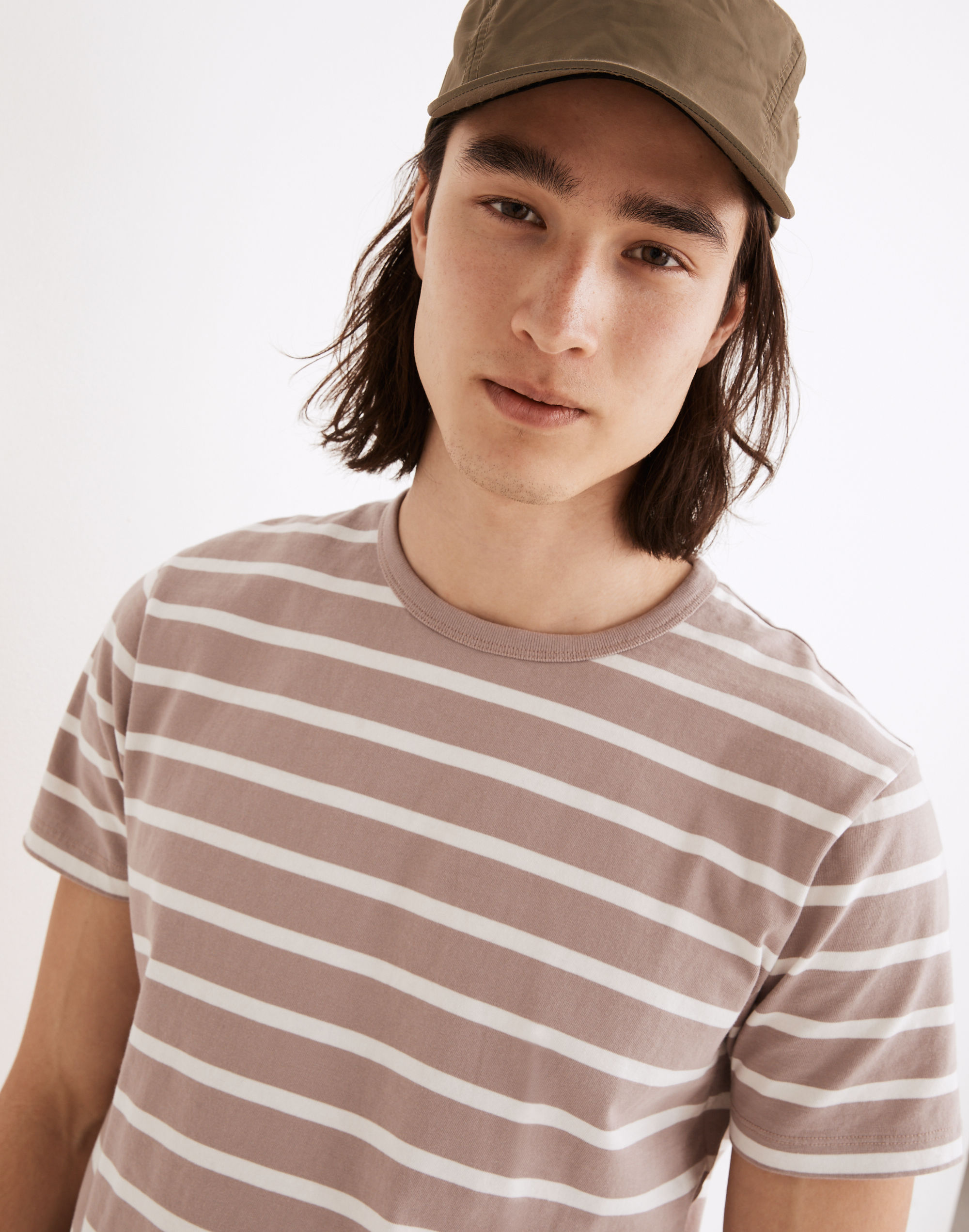 Allday Crewneck Tee in Fayette Stripe