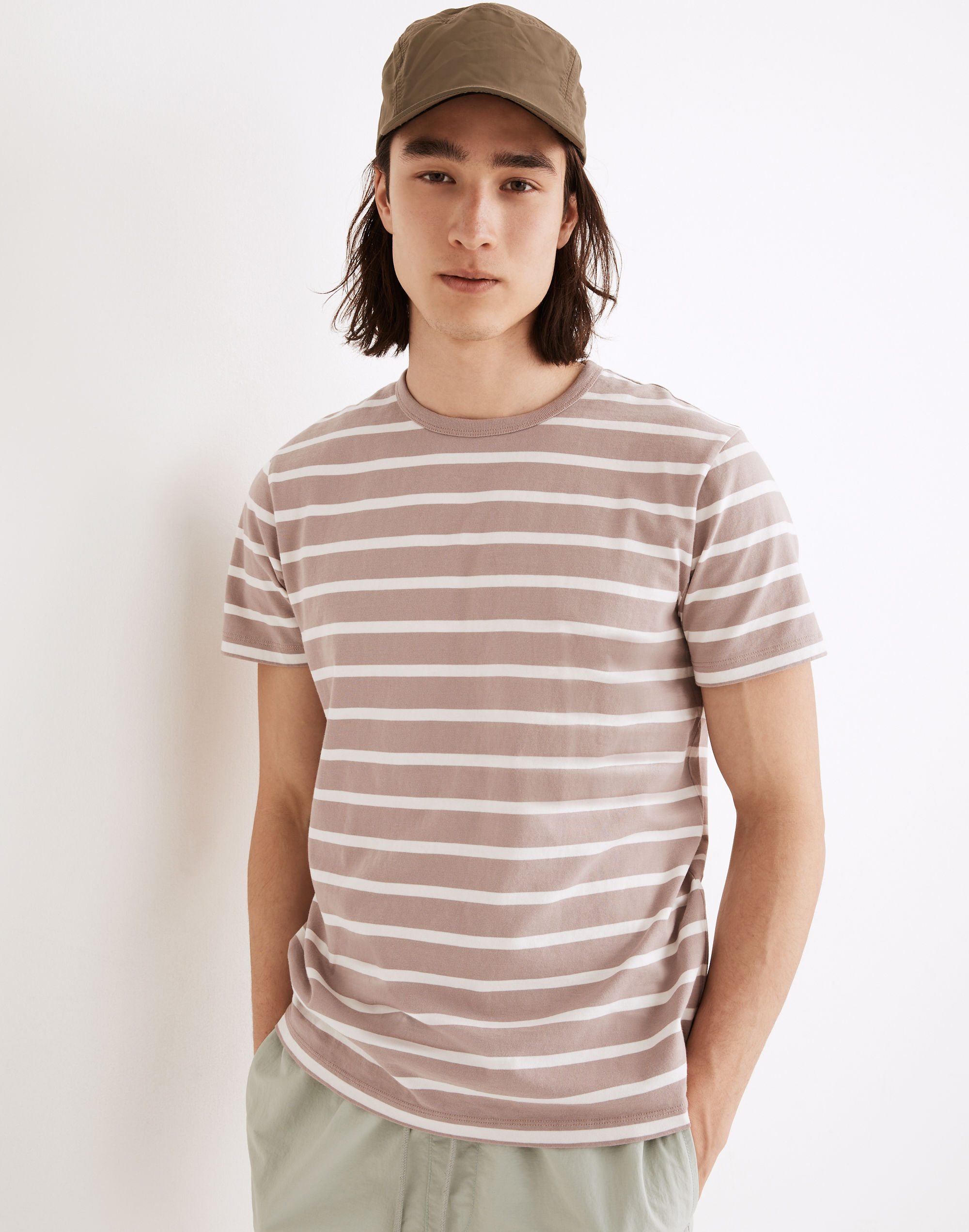 Allday Crewneck Tee in Fayette Stripe