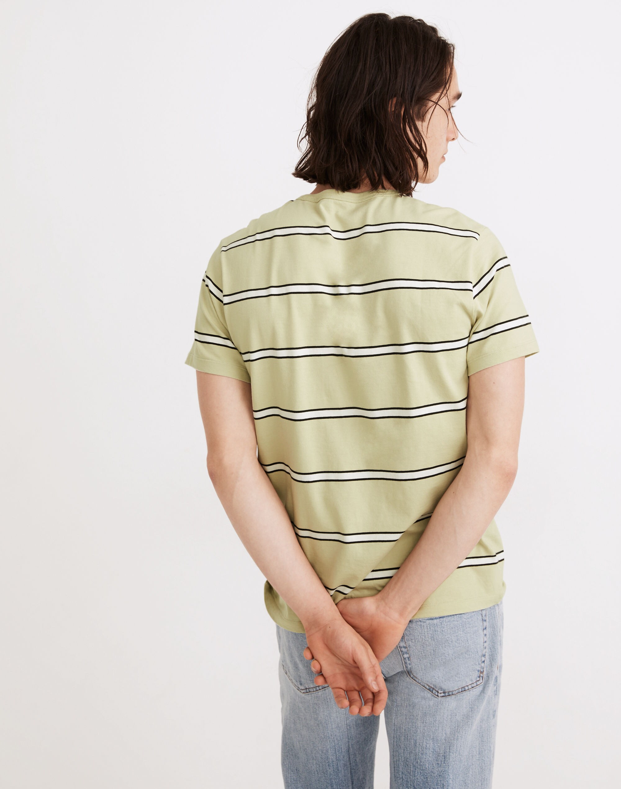 Allday Crewneck Tee in Garrett Stripe