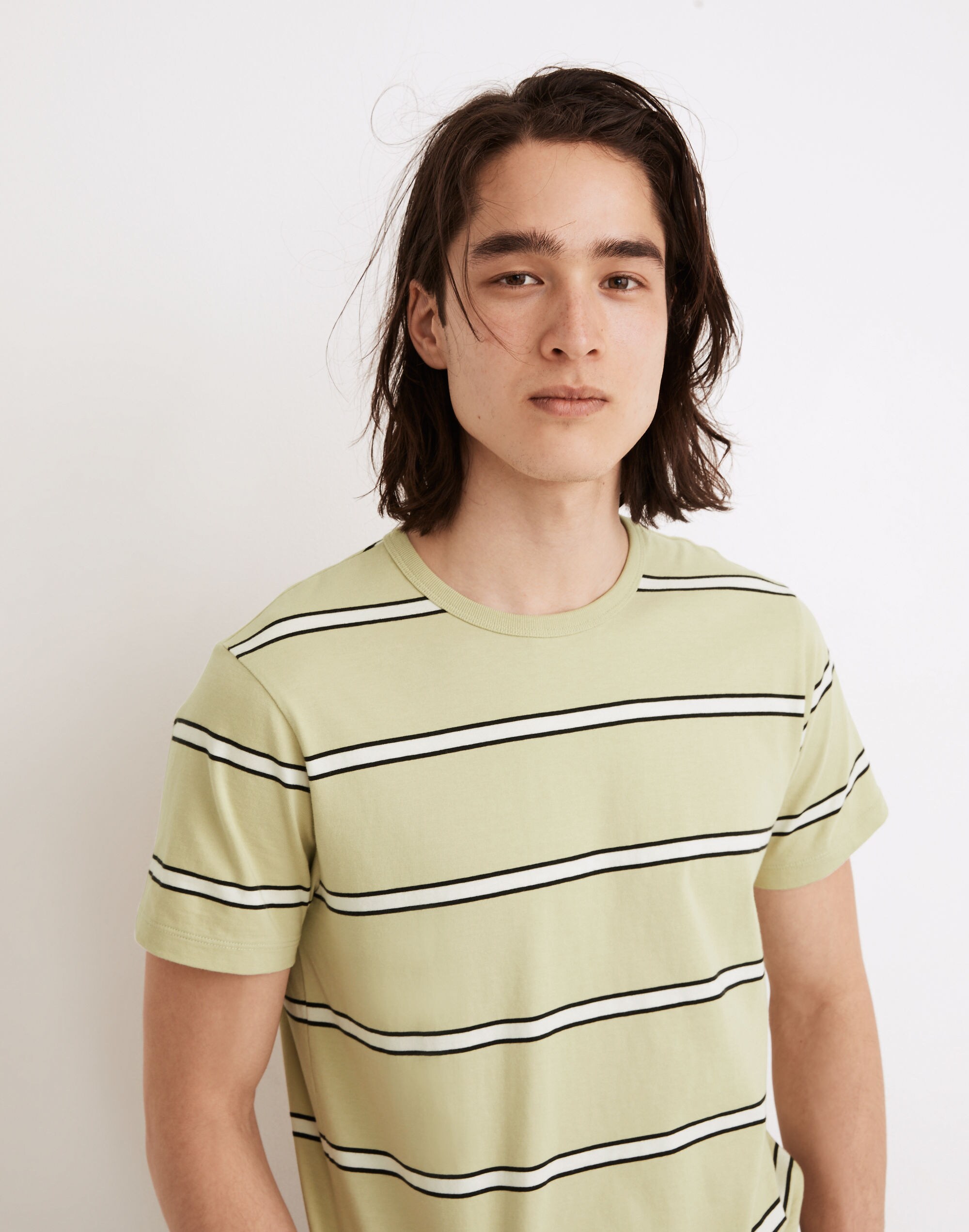 Allday Crewneck Tee in Garrett Stripe