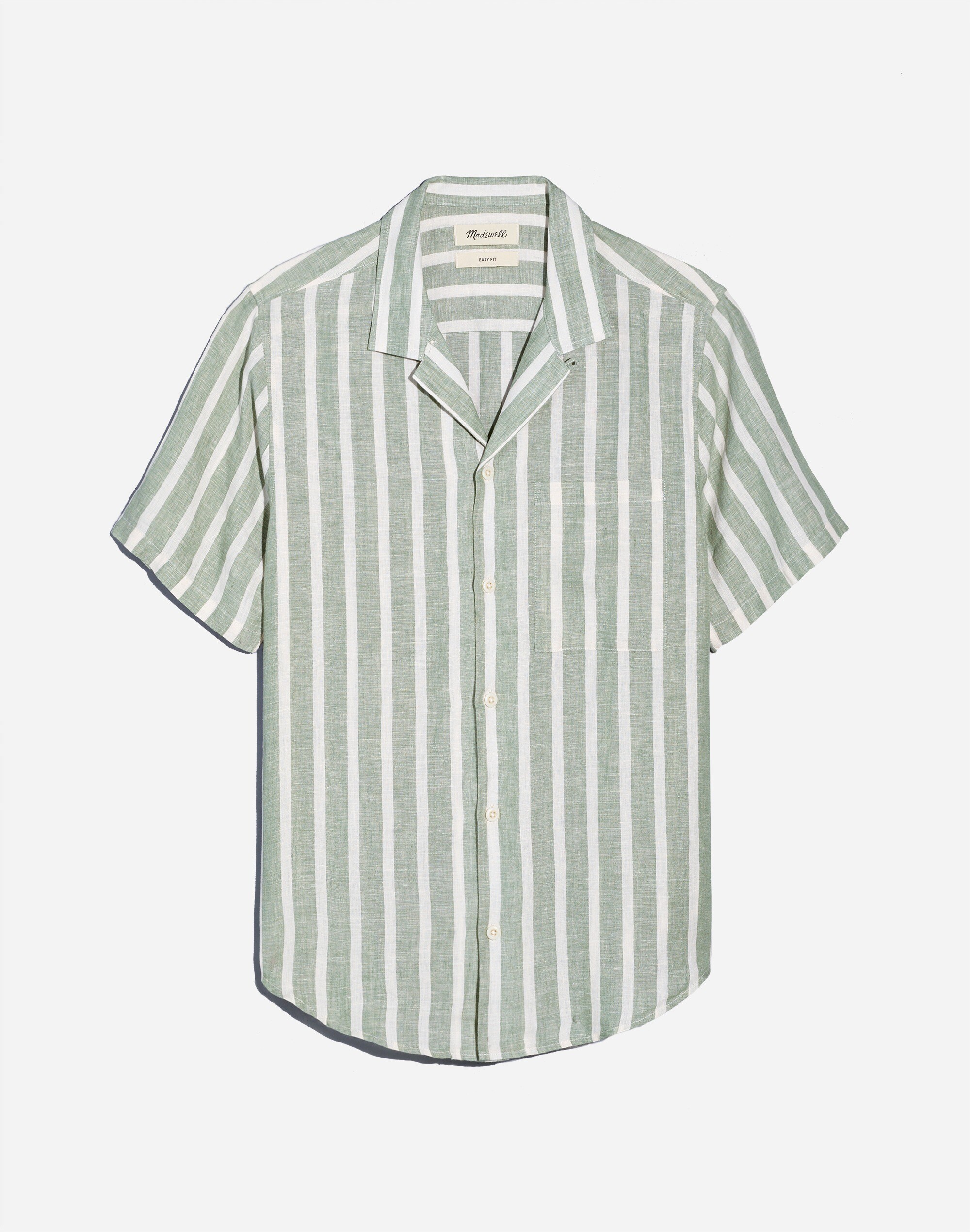 Linen Easy Short-Sleeve Shirt in Print