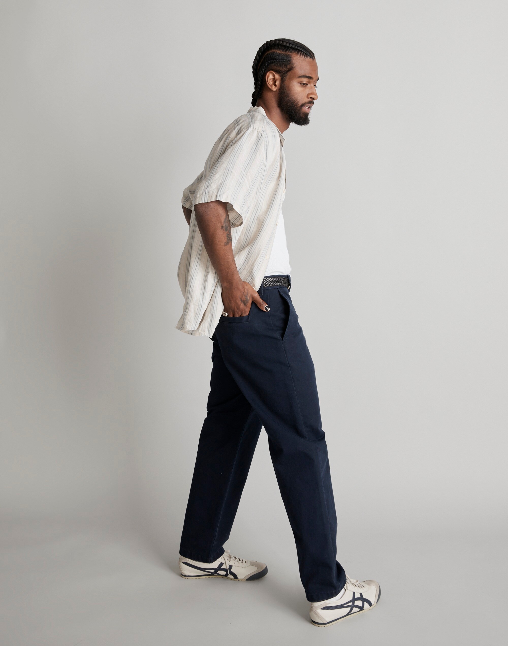 Linen Easy Short-Sleeve Shirt in Print