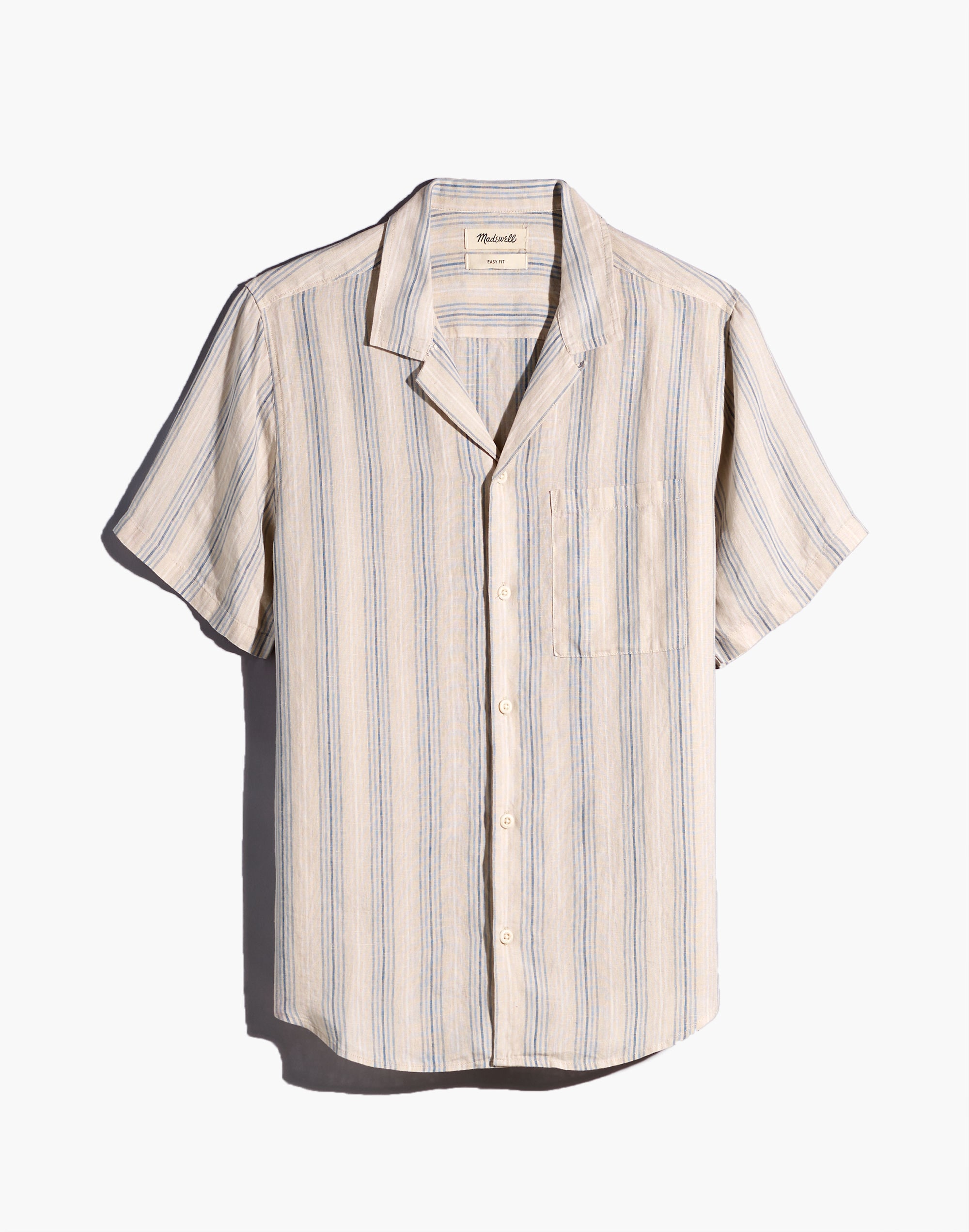 Linen Easy Short-Sleeve Shirt in Print