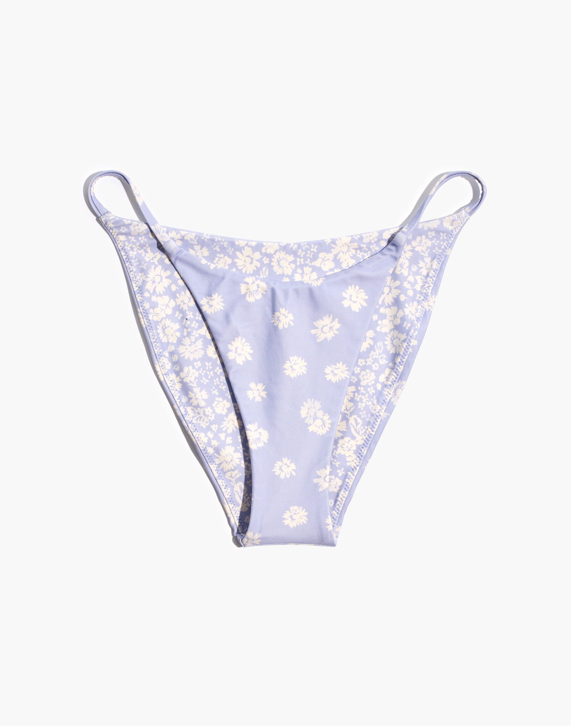 Madewell Second Wave Reversible String Bikini Bottom in Fleur Field Mix