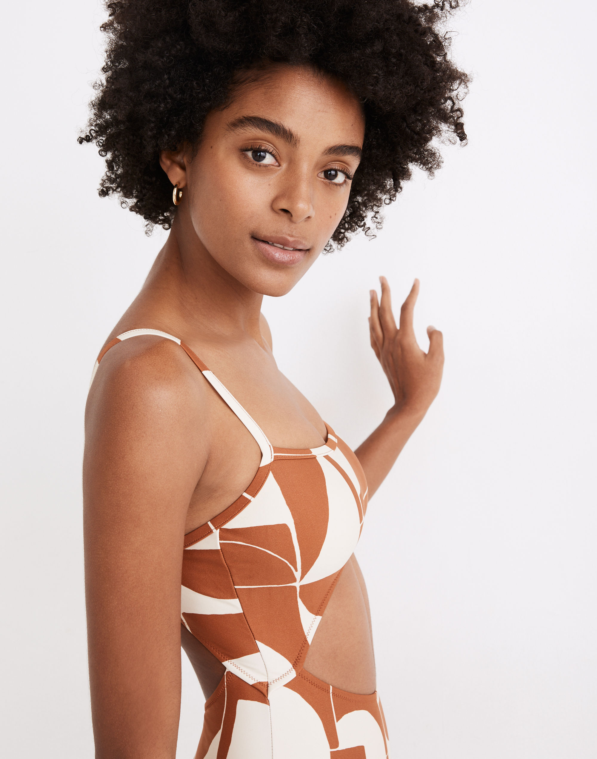 Madewell Second Wave Cutout One-Piece Swimsuit in Shape Series