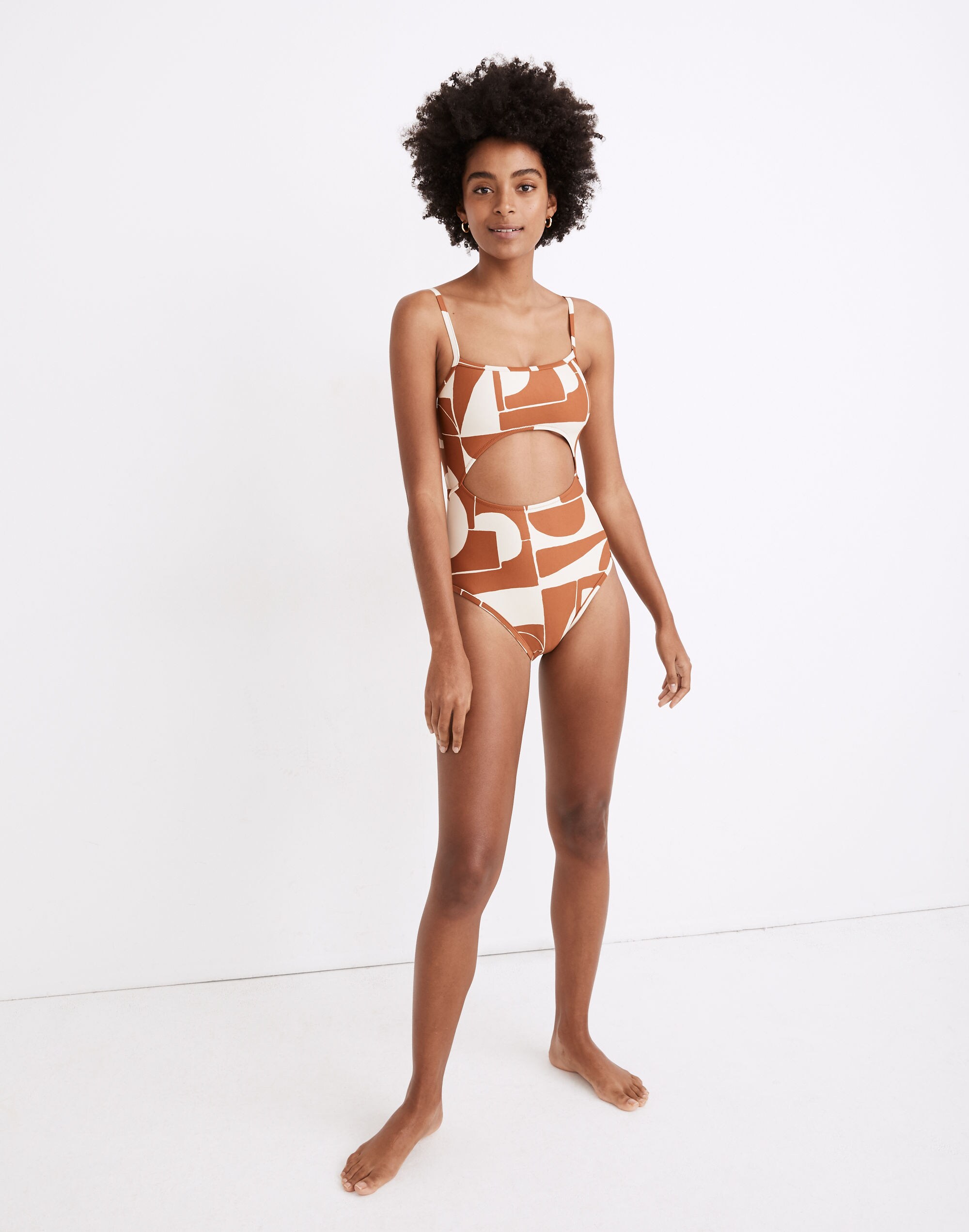 Madewell Second Wave Cutout One-Piece Swimsuit in Shape Series