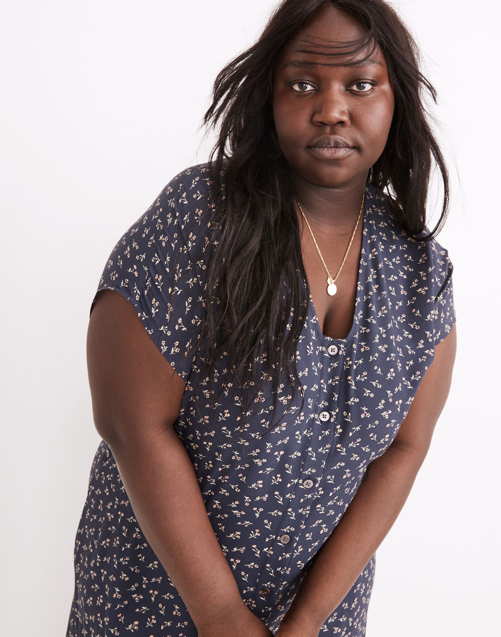 Plus Easy Midi Dress in Spring Fling