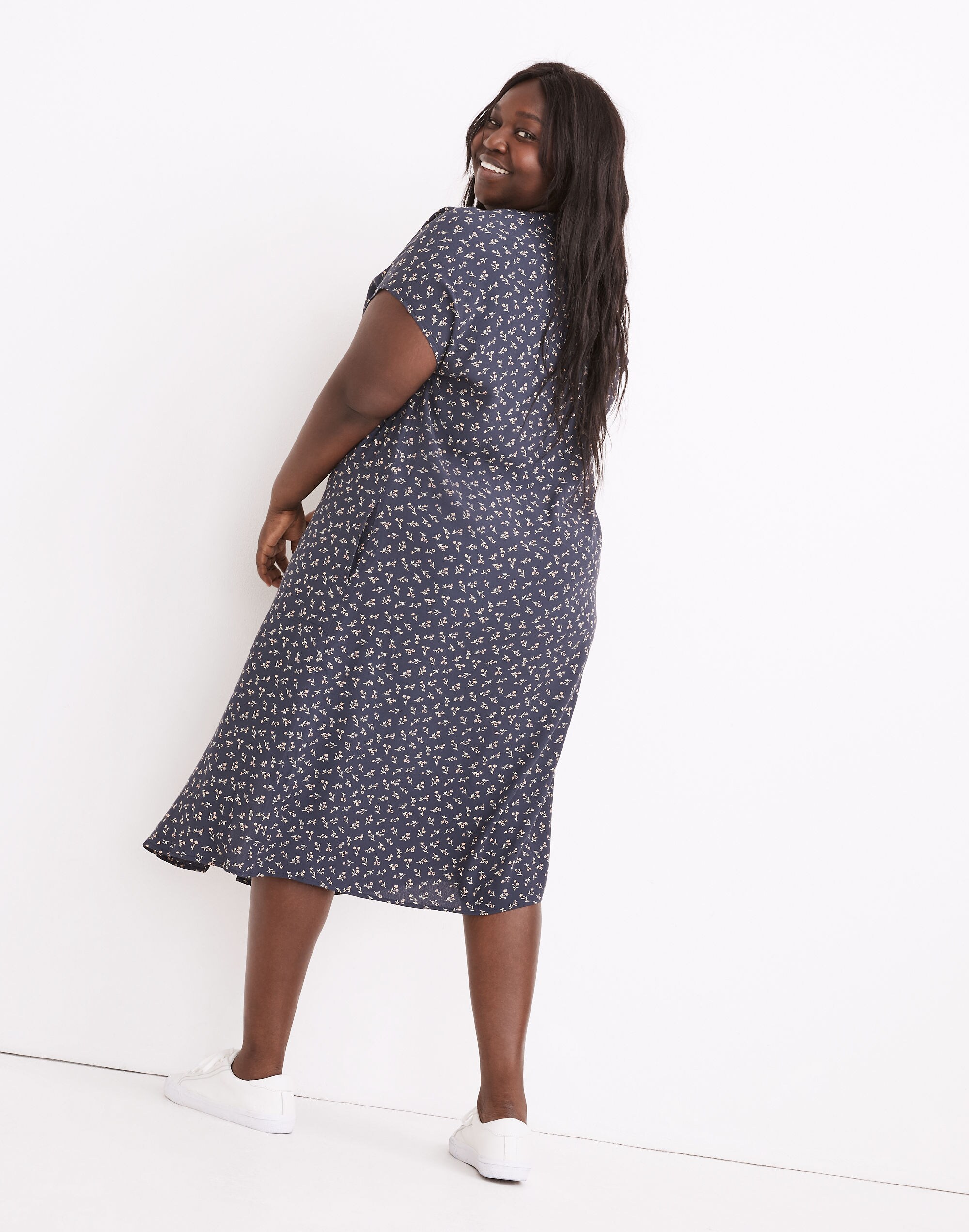 Plus Easy Midi Dress in Spring Fling