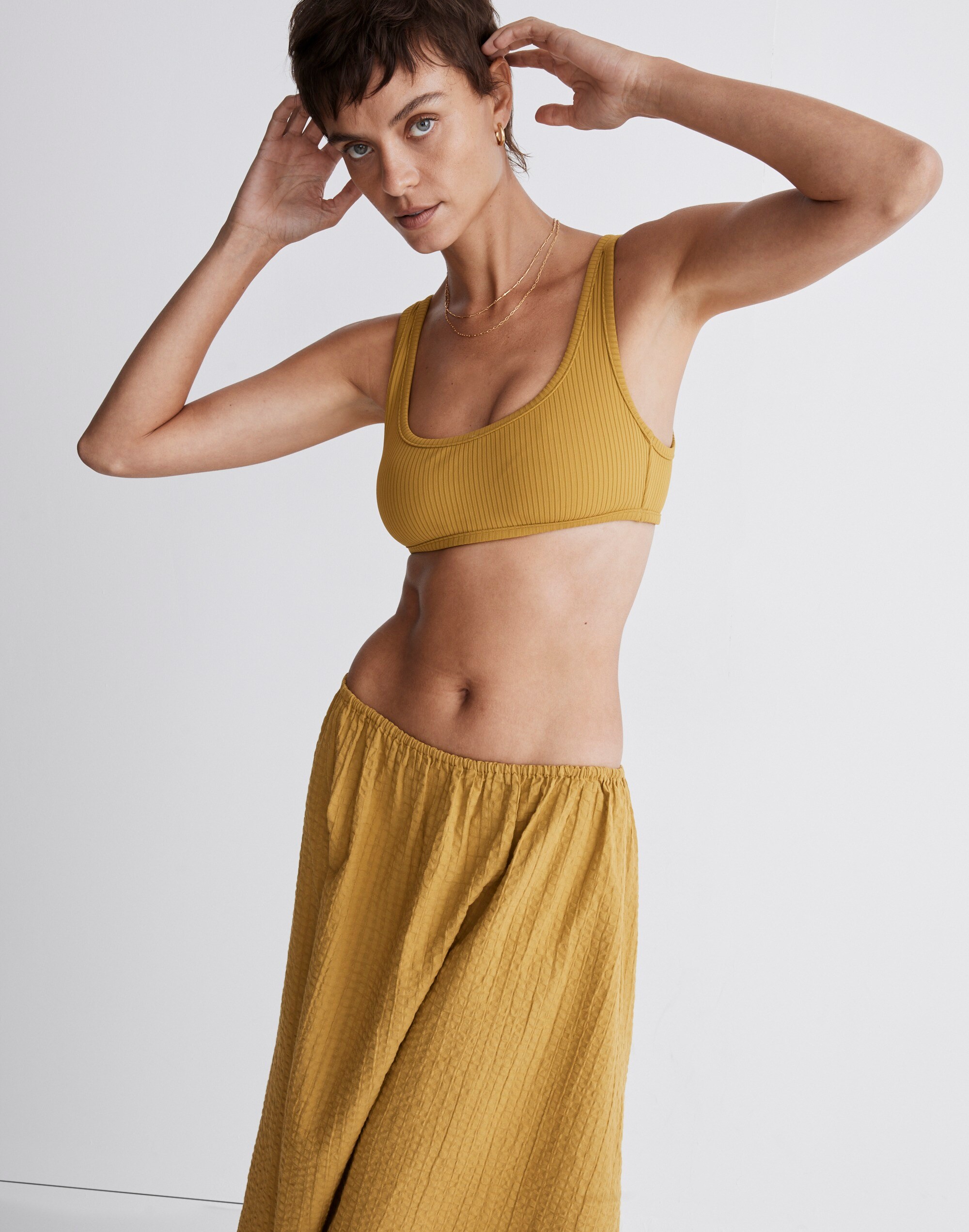 Madewell Second Wave Ribbed Pullover Bikini Top