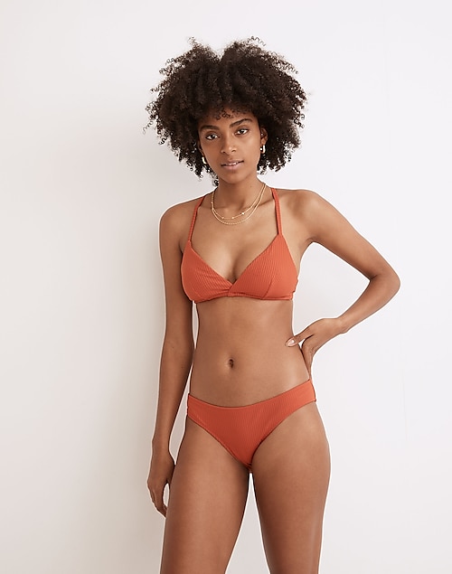 New York Textured Bikini Top - Red – Lounge Underwear