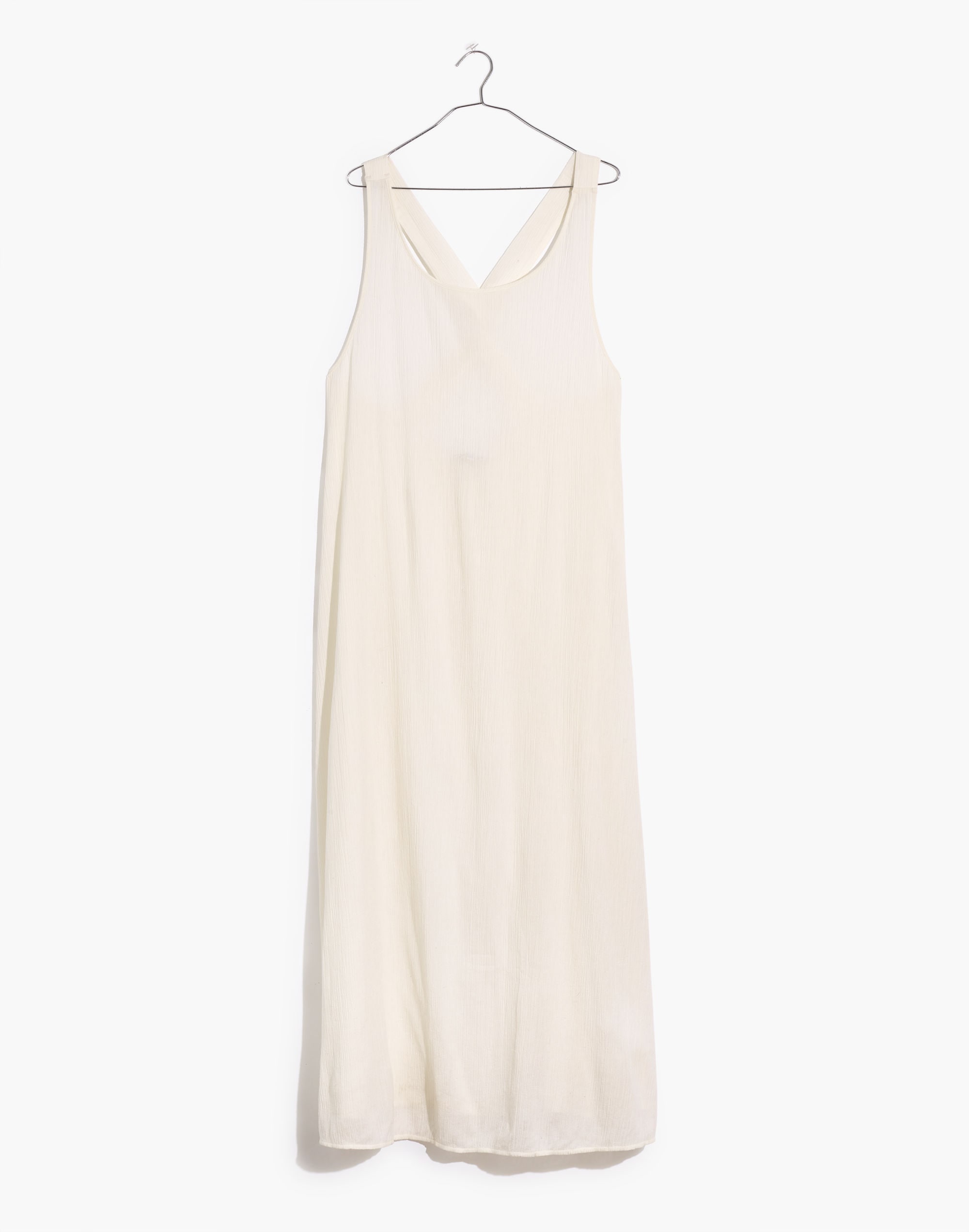 Voile Cross-Back Cover-Up Maxi Dress
