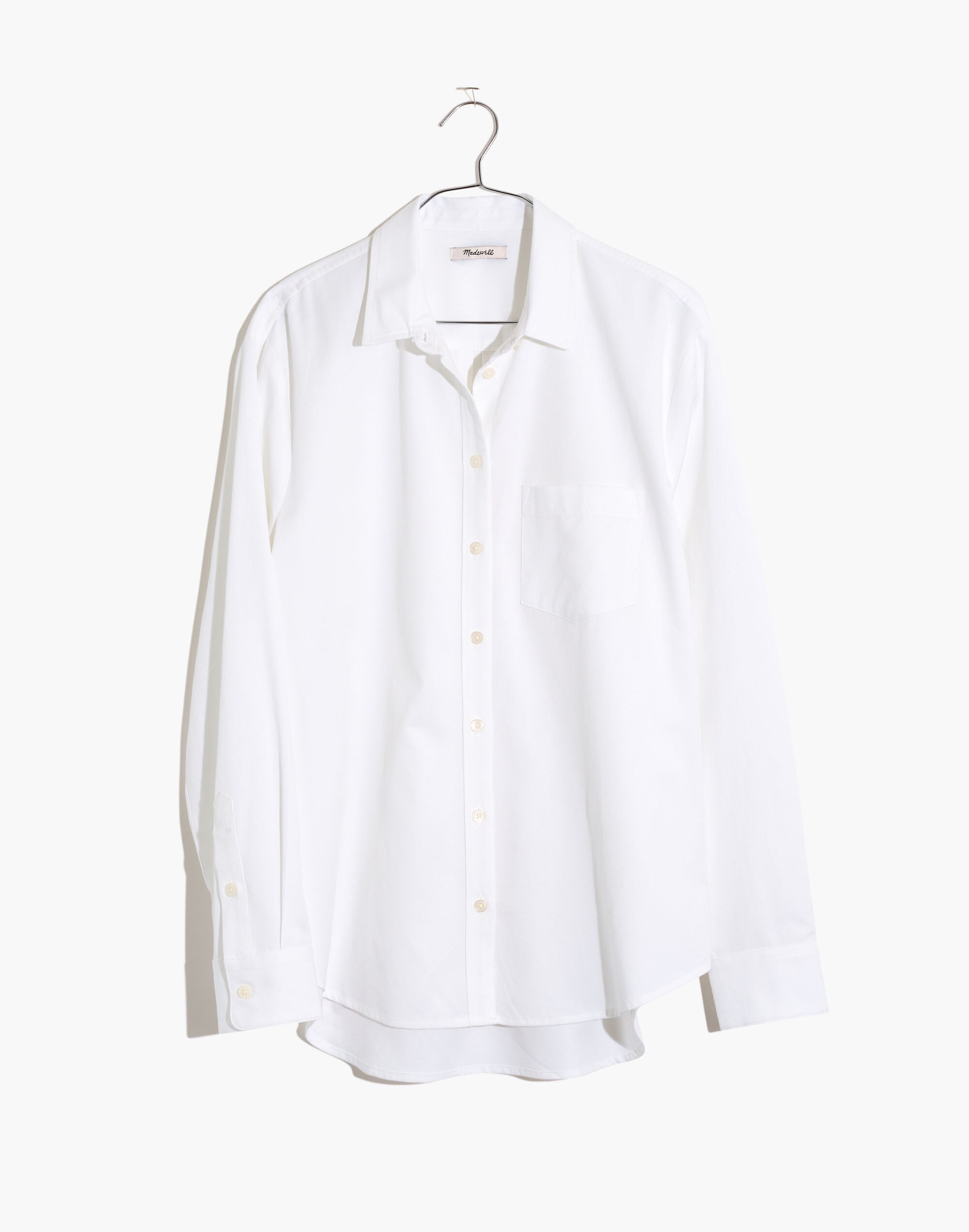 Plus Side-Button Oversized Ex-Boyfriend Shirt