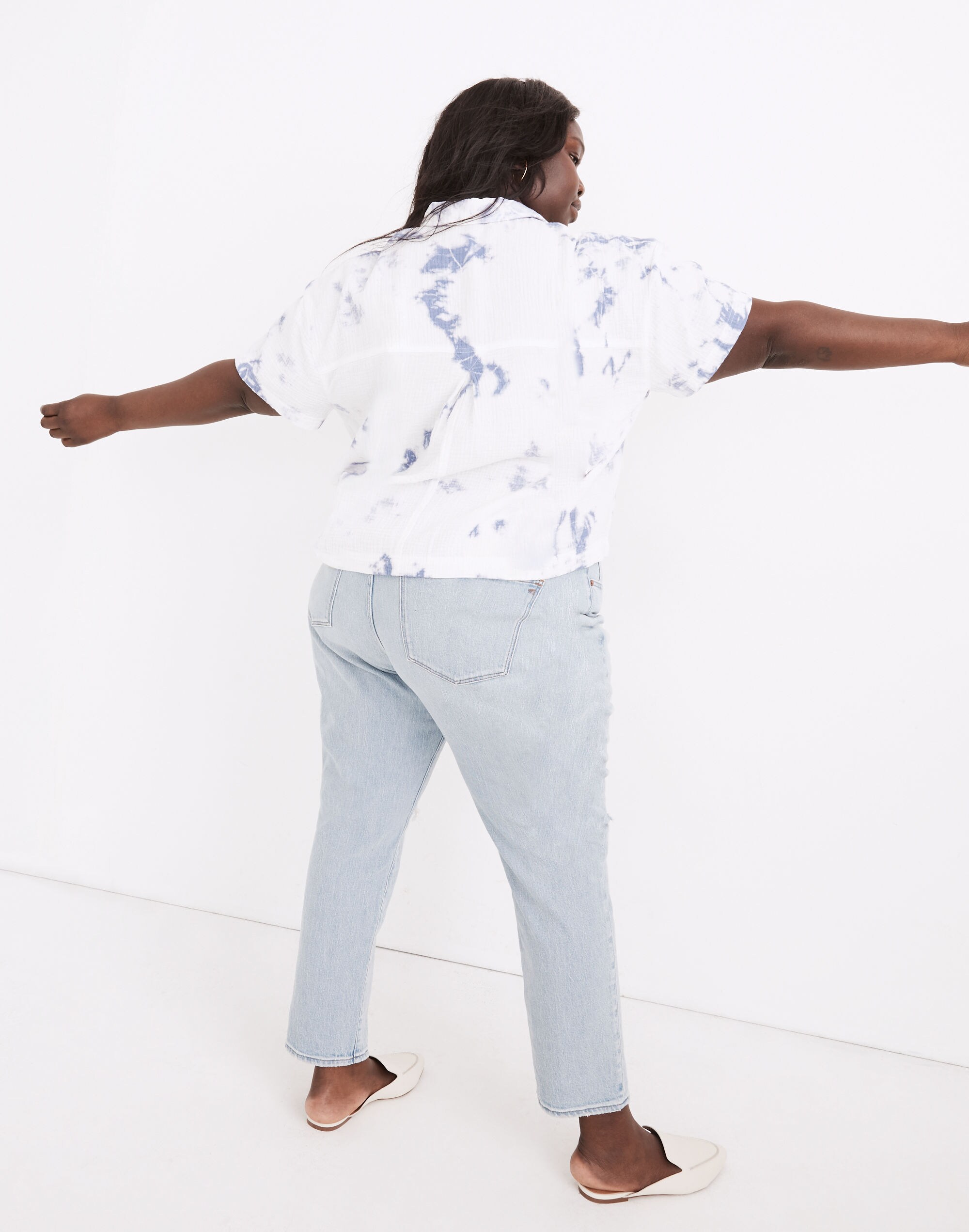 Plus Lightspun Beachside Shirt in Tie-Dye