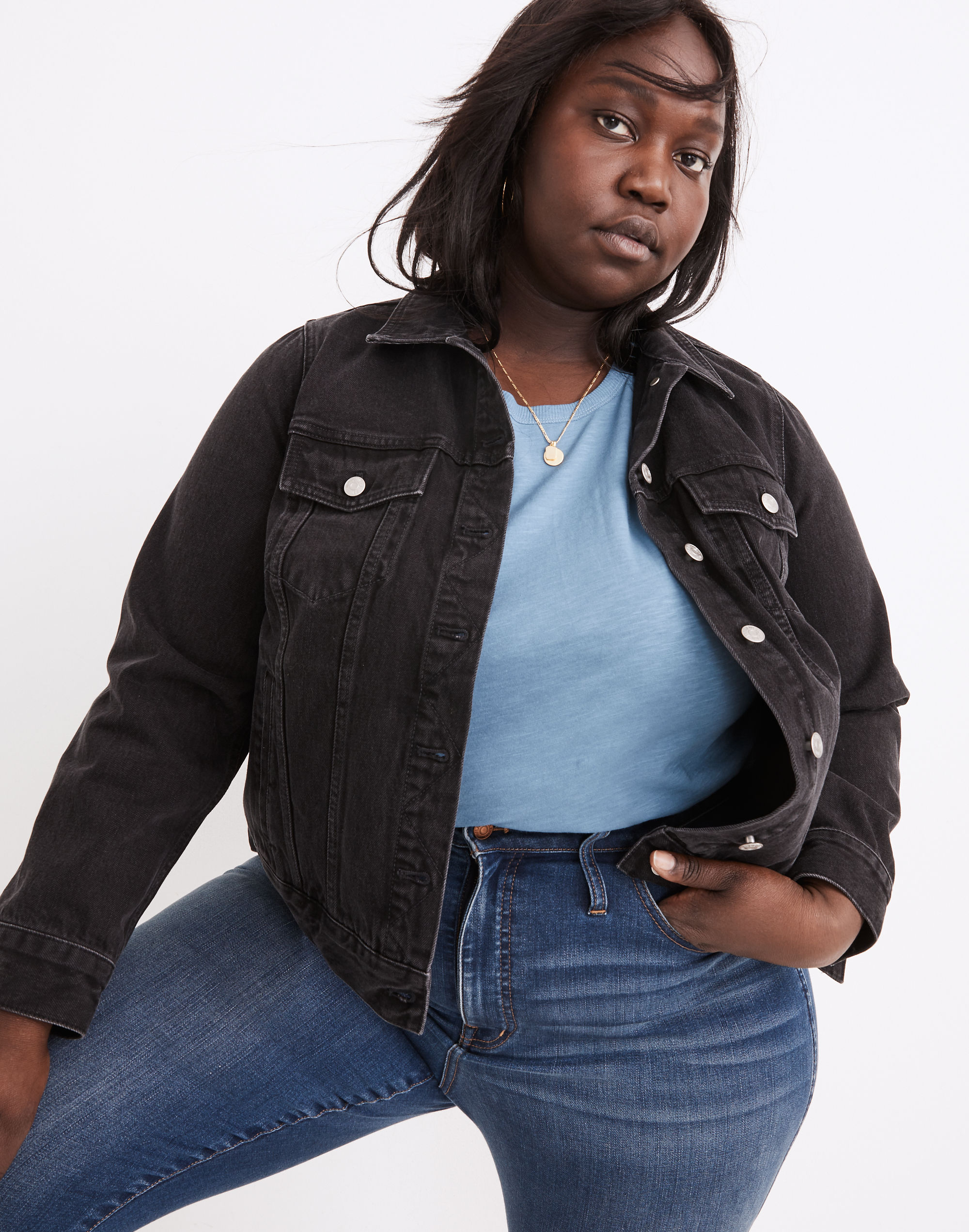 The Plus Jean Jacket in Lunar Wash