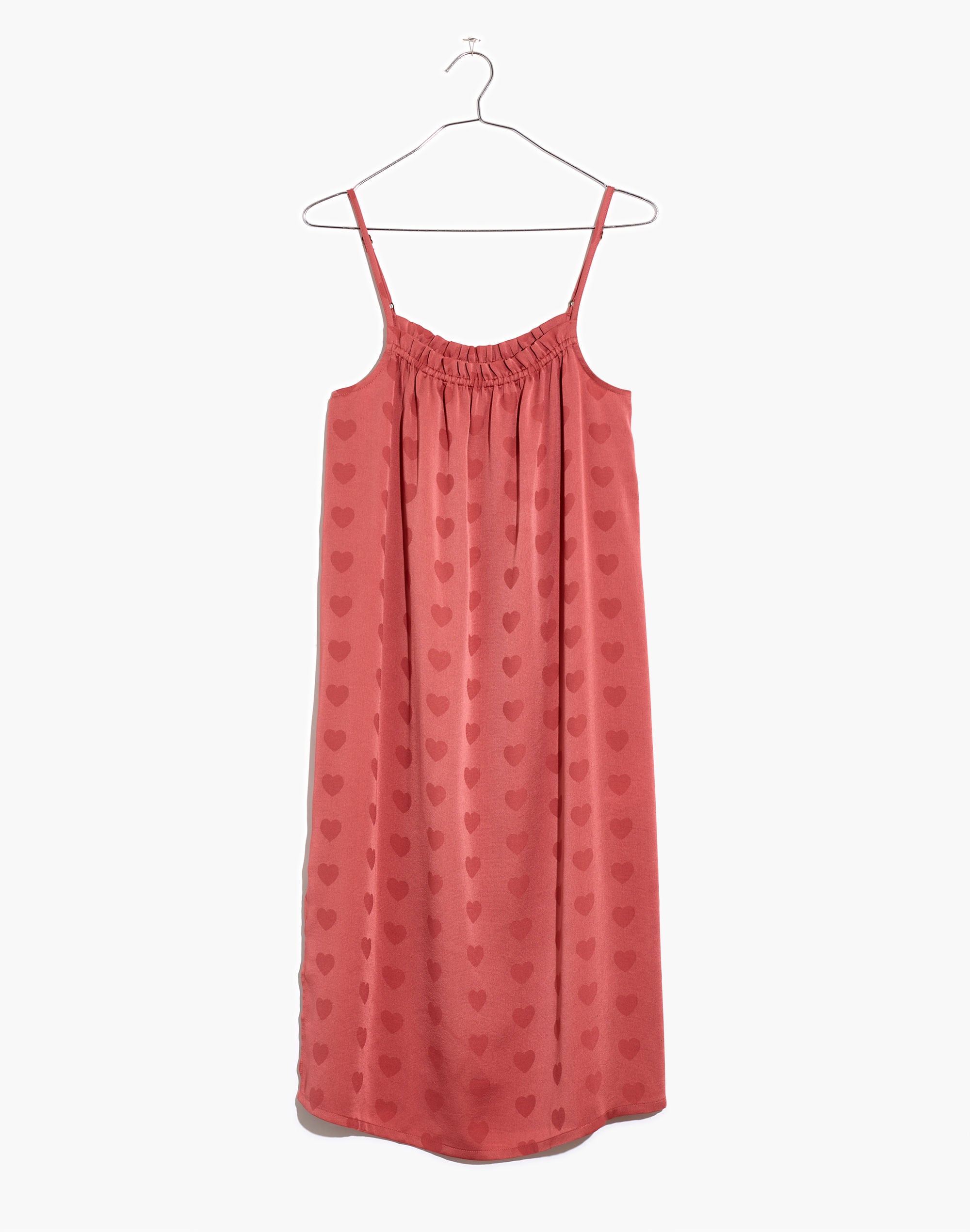 Heart Jacquard Side-Button Pajama Dress