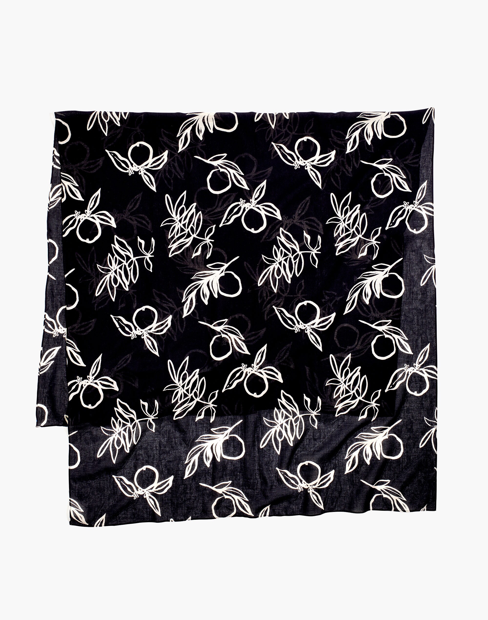 Tangerine Sketch Sarong Scarf