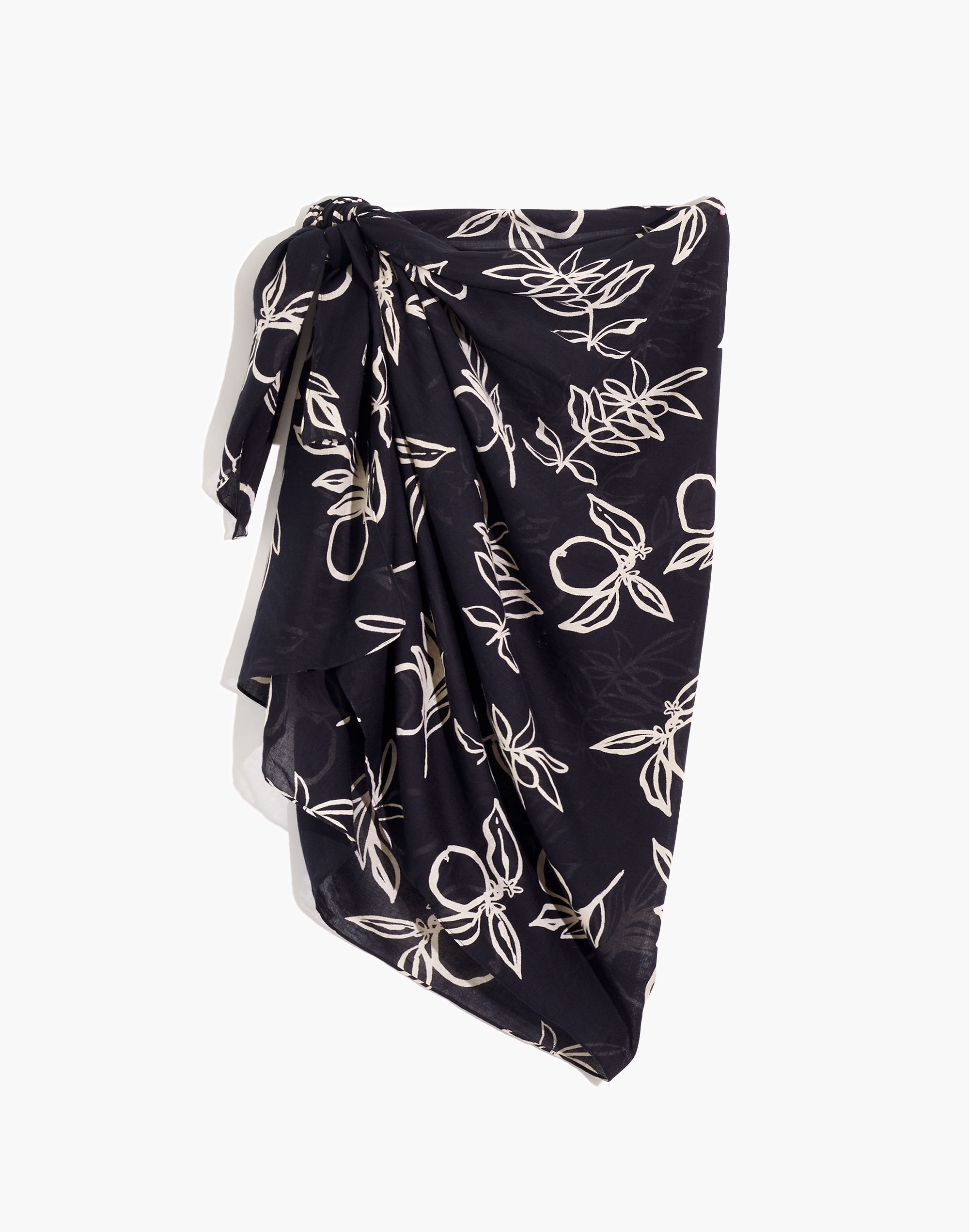 Tangerine Sketch Sarong Scarf