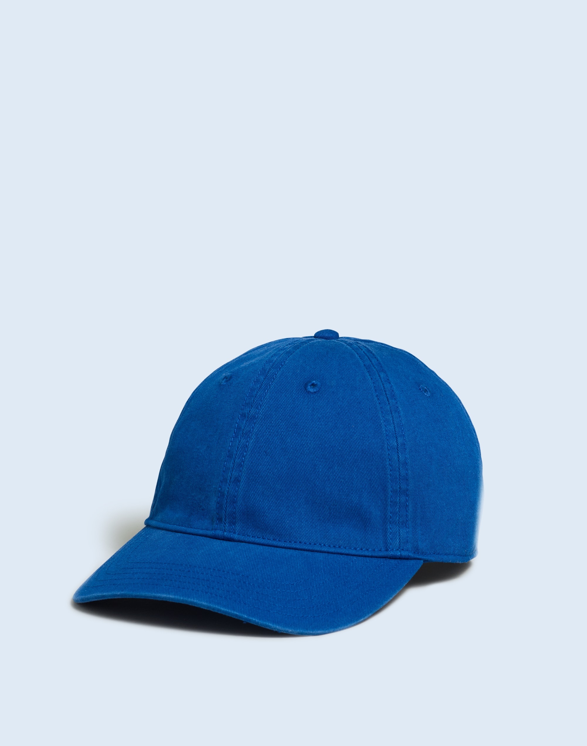 Mw Organic Cotton Broken-in Baseball Cap In Pure Blue