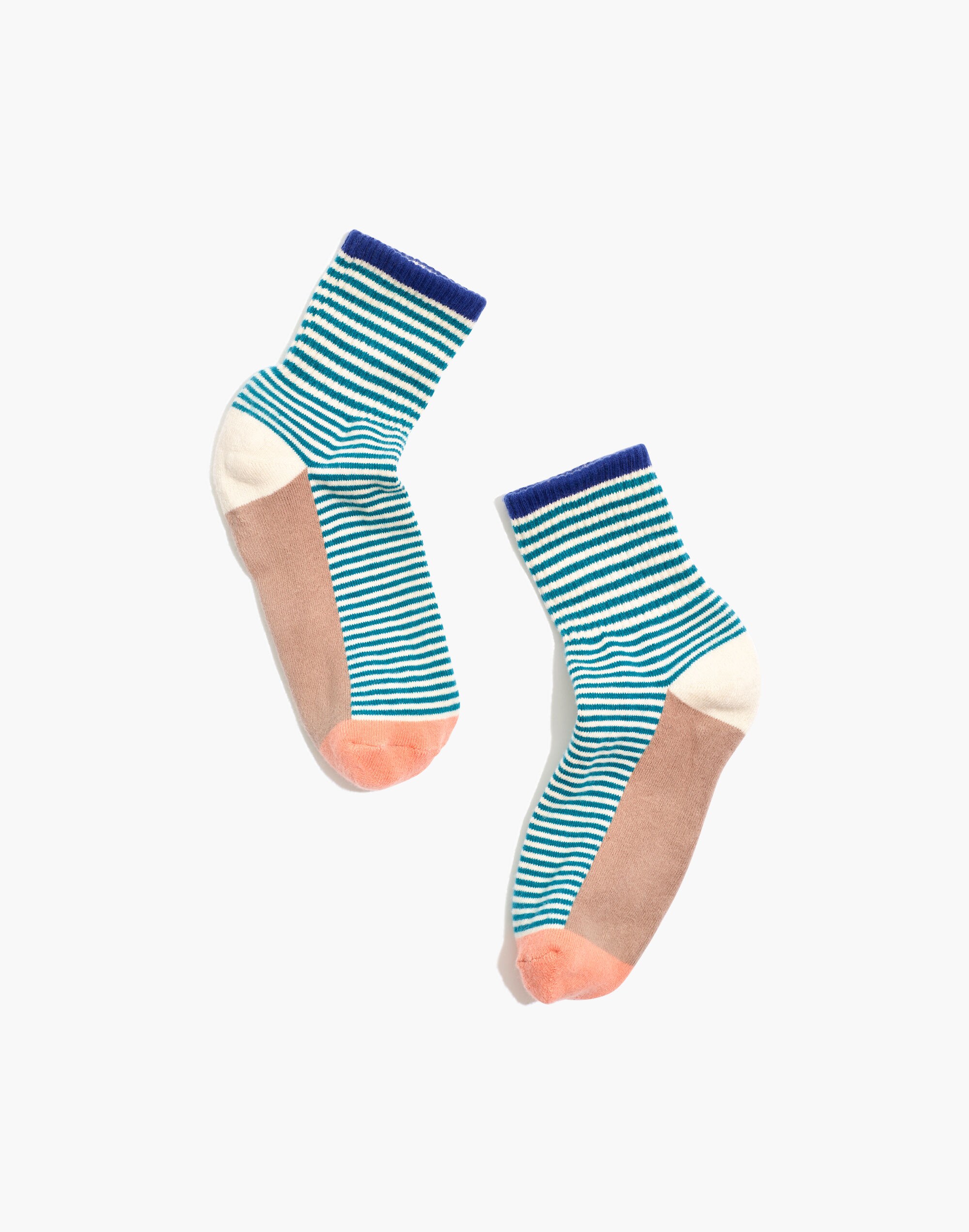 MWL Cloudlift Sneaker Ankle Socks in Colorblock Stripe