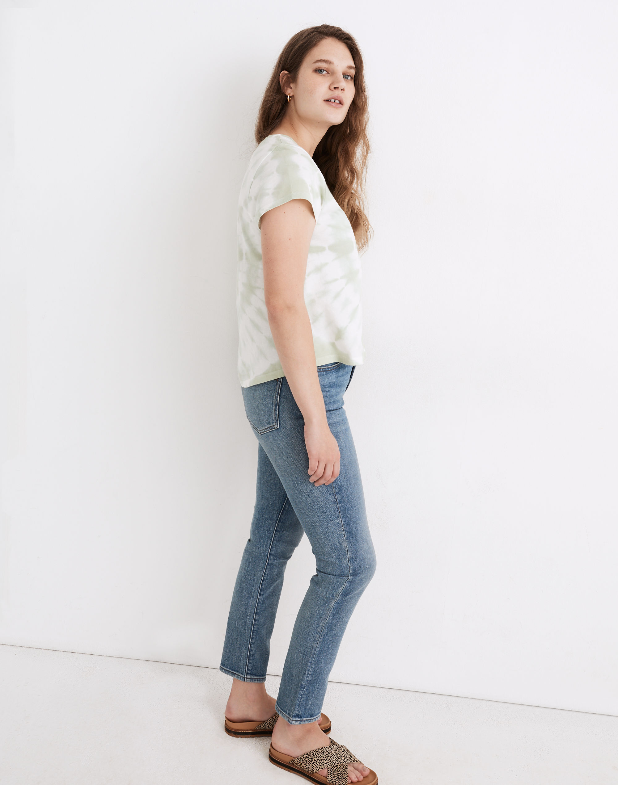 (Re)sourced Cotton Swing Crop Tee in Tie-Dye