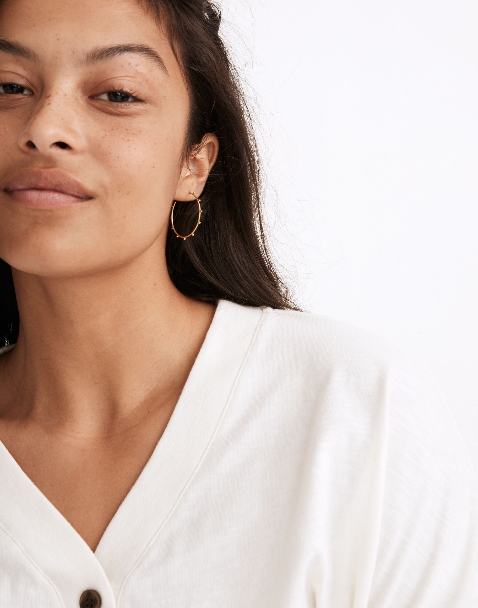 Droplet Medium Hoop Earrings