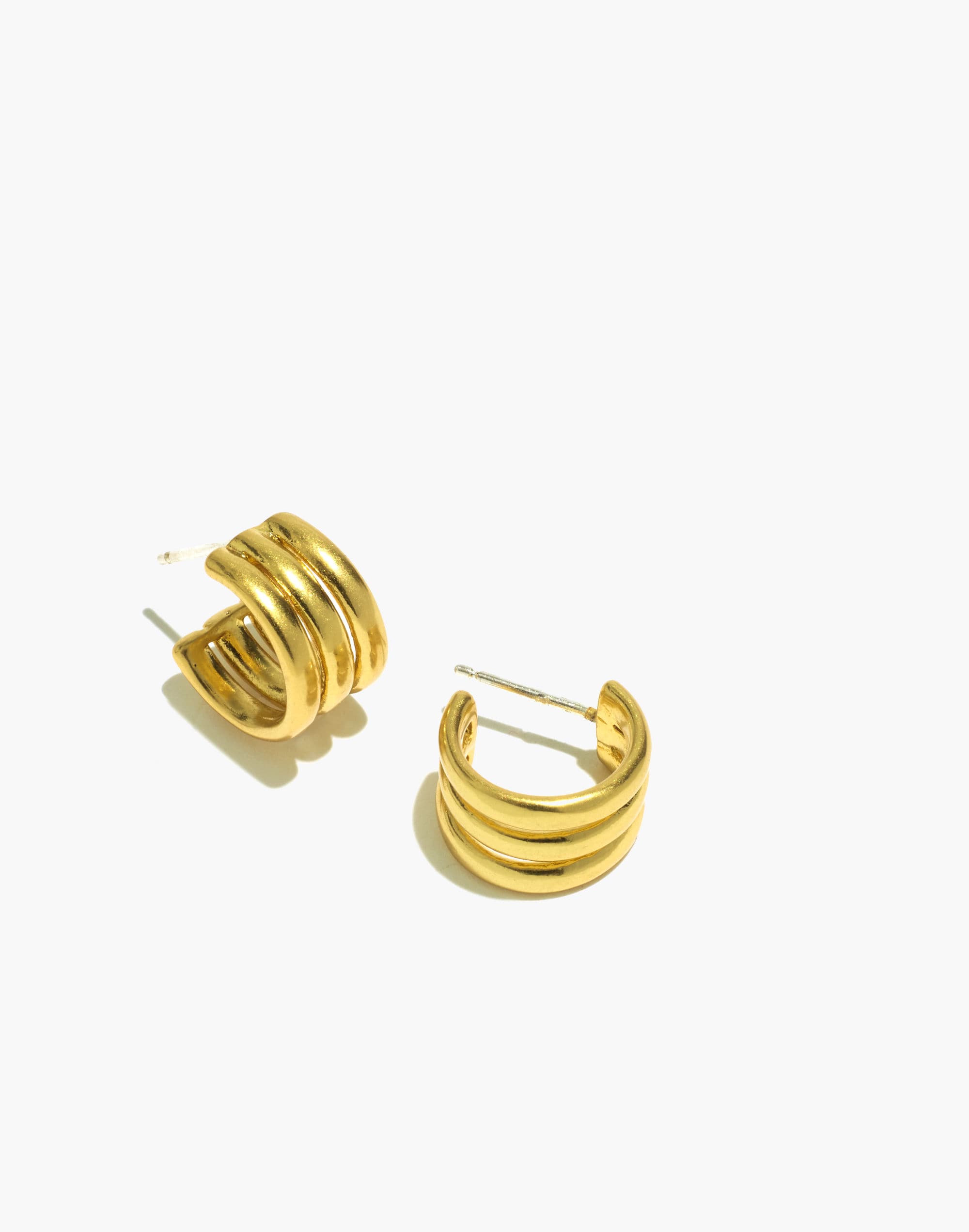 Triad Huggie Hoop Earrings