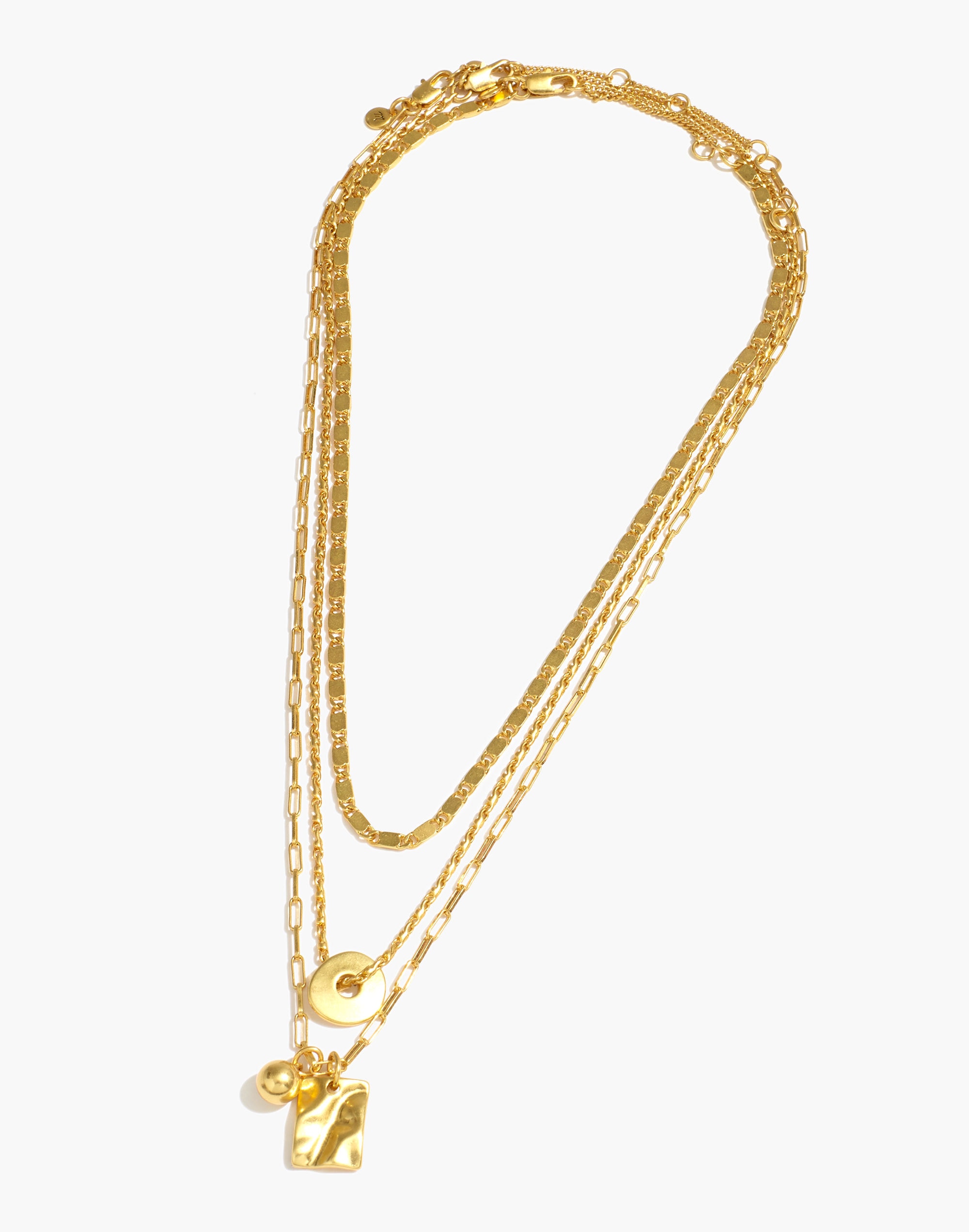 Three-Piece Washer Chain Necklace Set