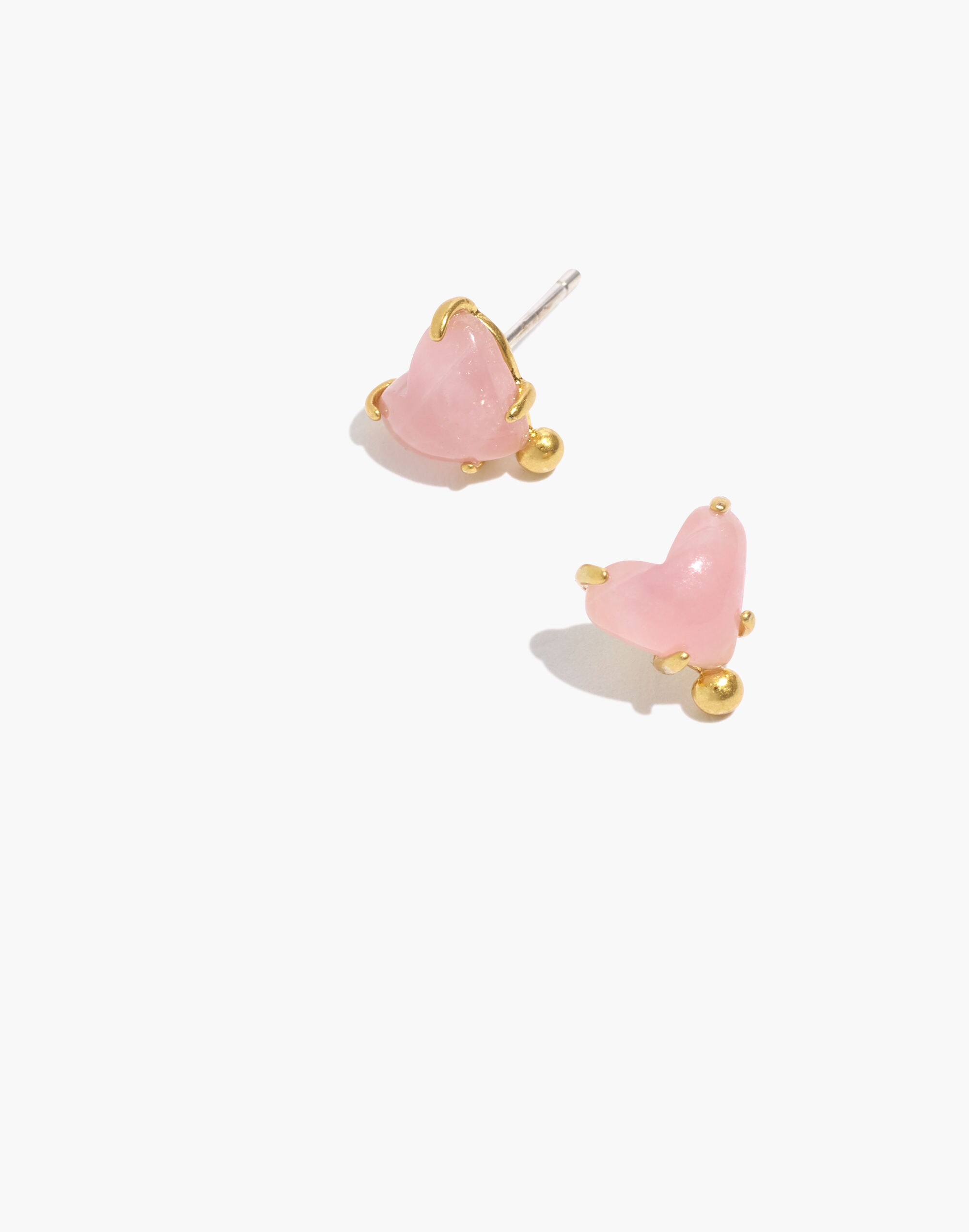 Rose Quartz Heartlove Stud Earrings