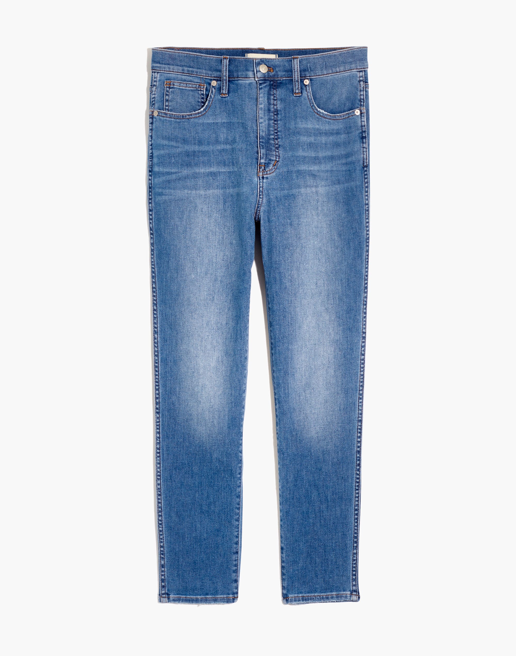 10" High-Rise Skinny Crop Jeans in Welling Wash: Summerweight Edition