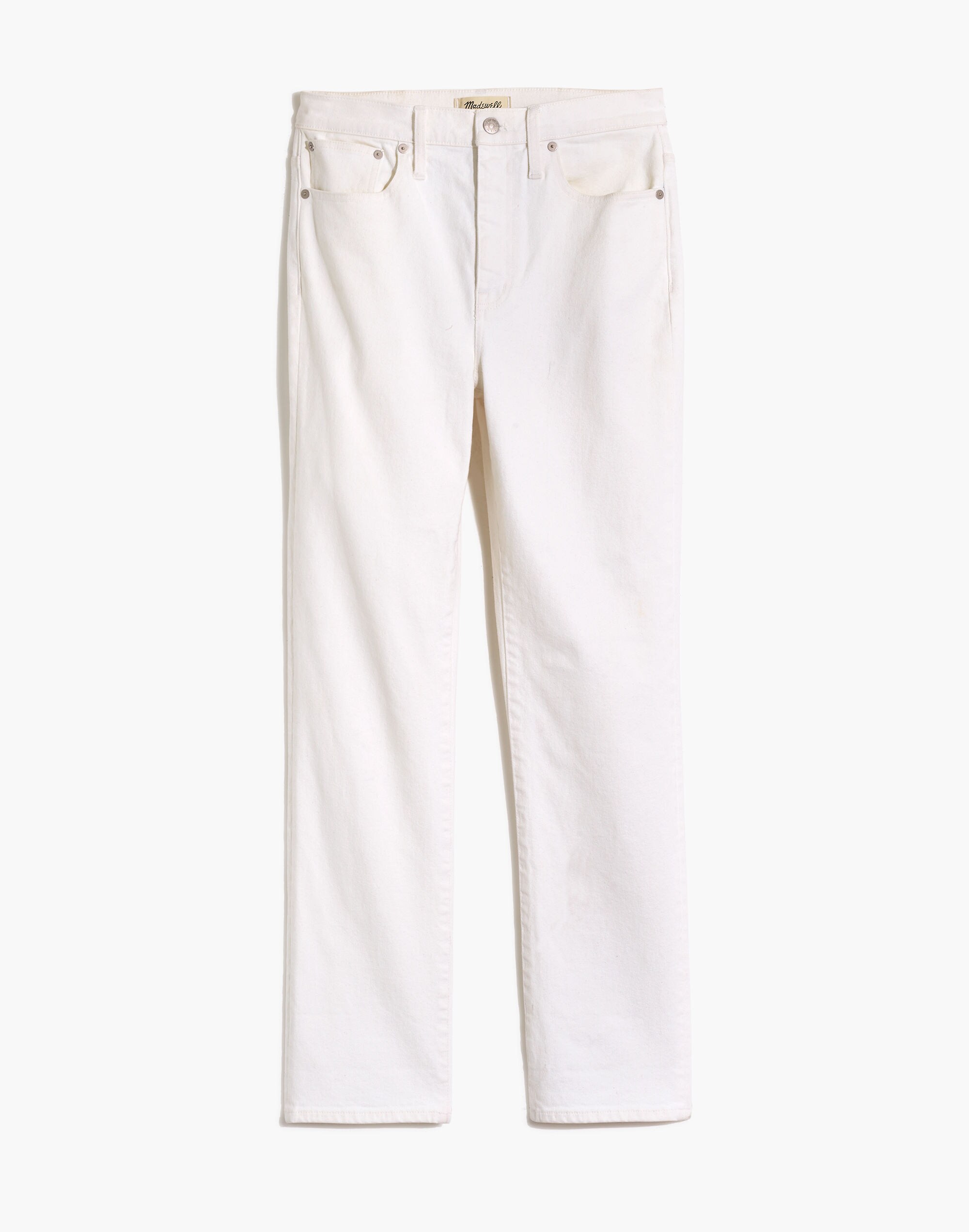 The Plus High-Rise Slim Boyjean in Tile White
