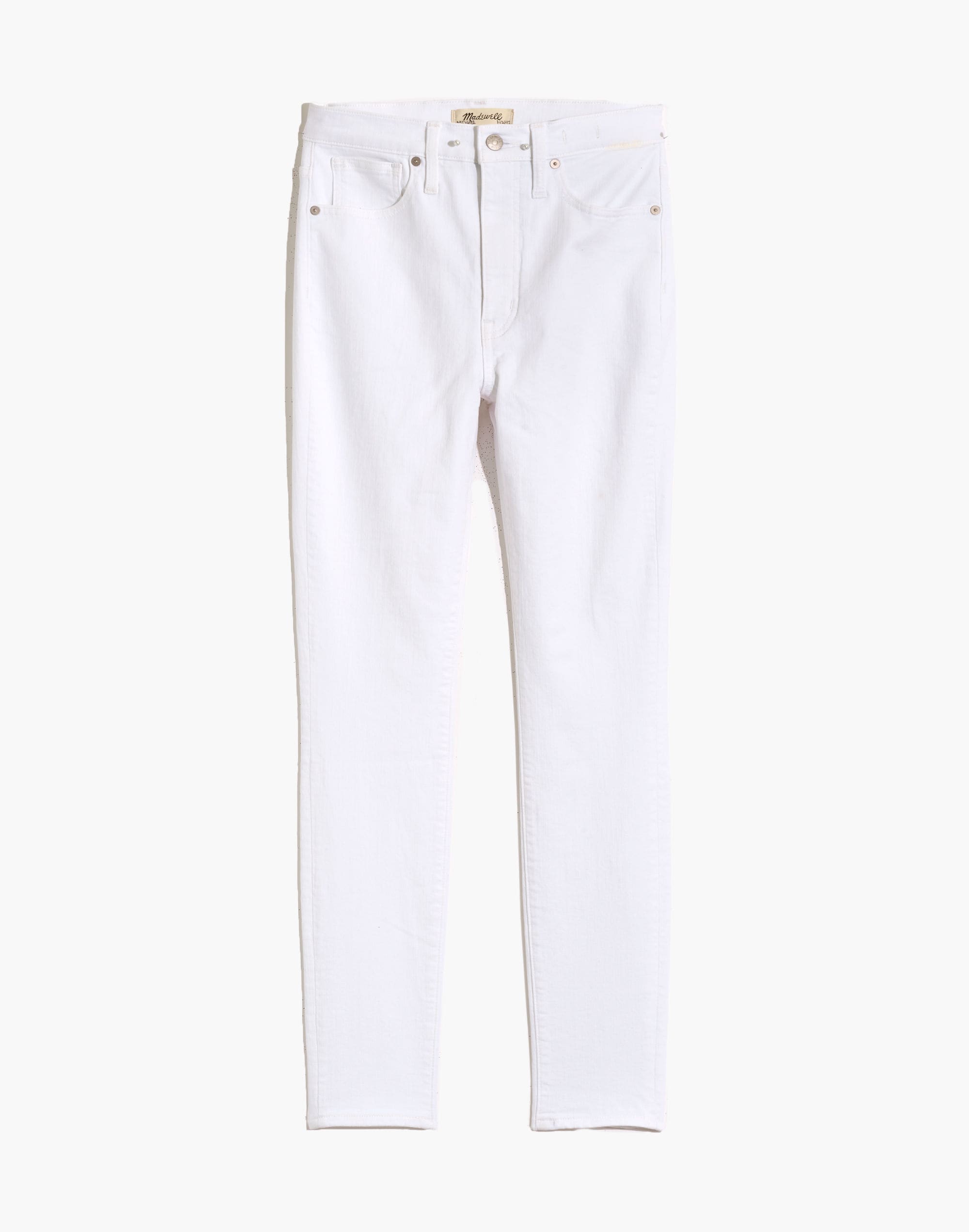 11" High-Rise Skinny Jeans in Pure White