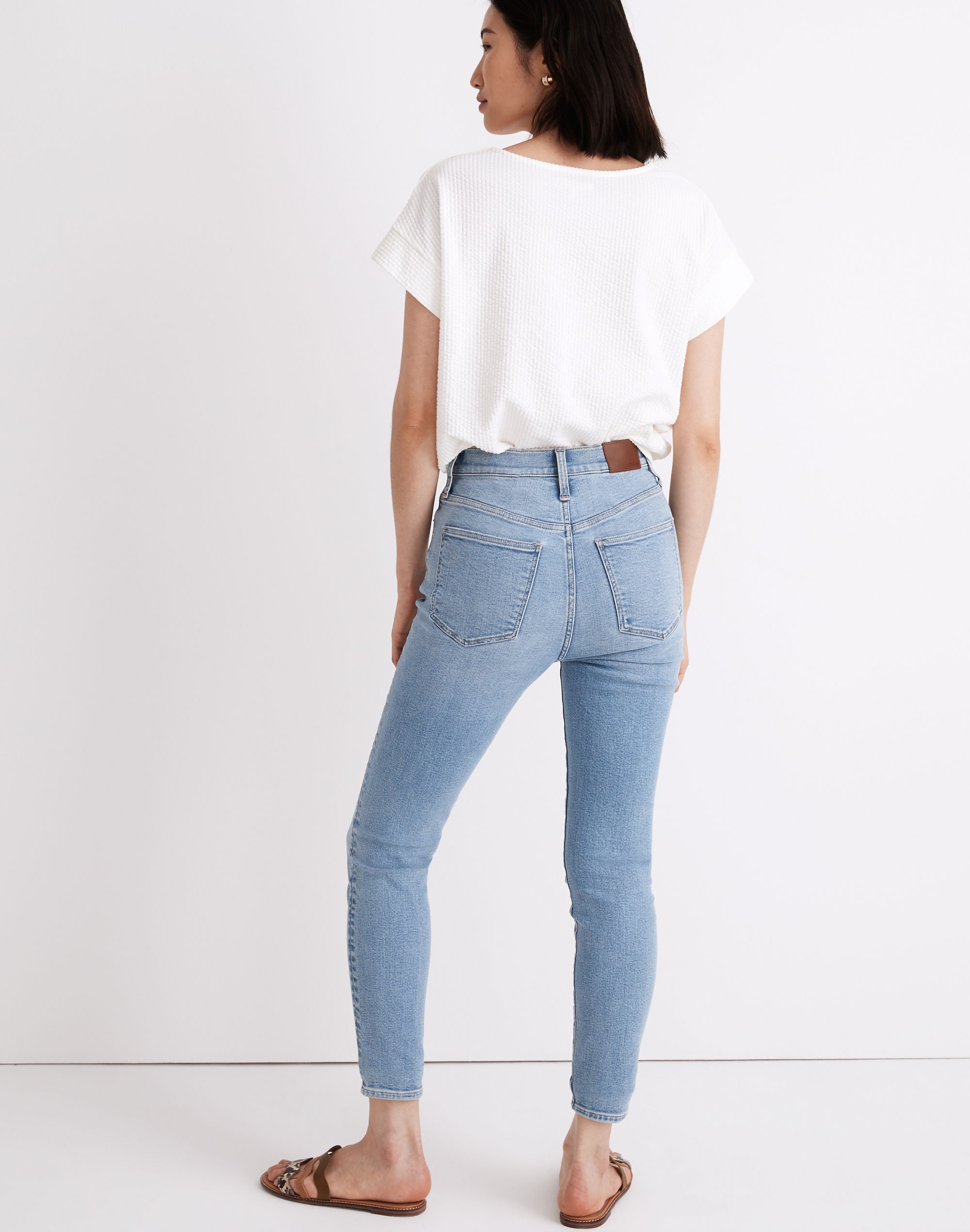 11" High-Rise Skinny Crop Jeans in Webb Wash: TENCEL&trade; Denim Edition