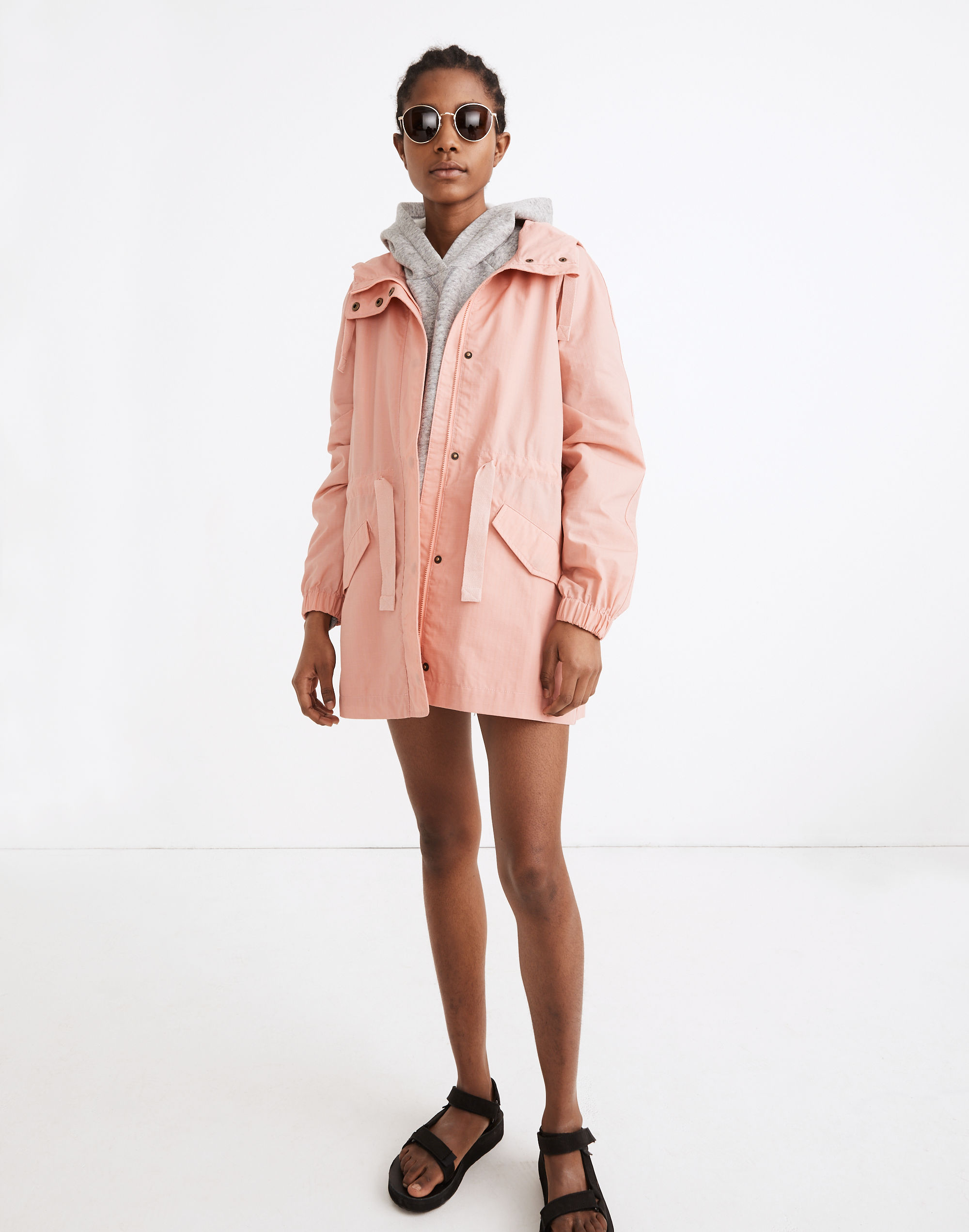 Water-Resistant Waxed Ripstop Skycloud Raincoat