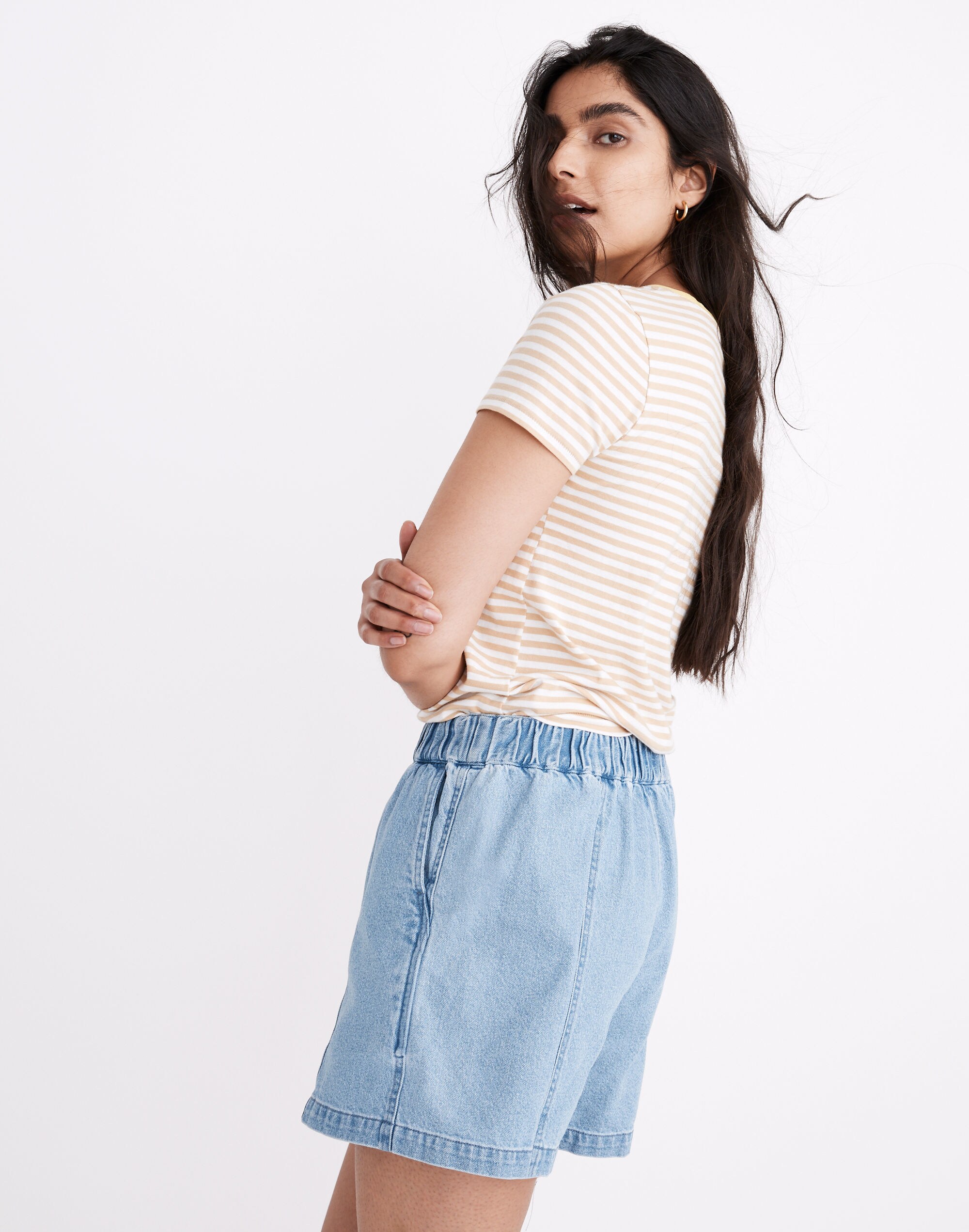 Denim Easy Pull-On Shorts in Rathmore Wash