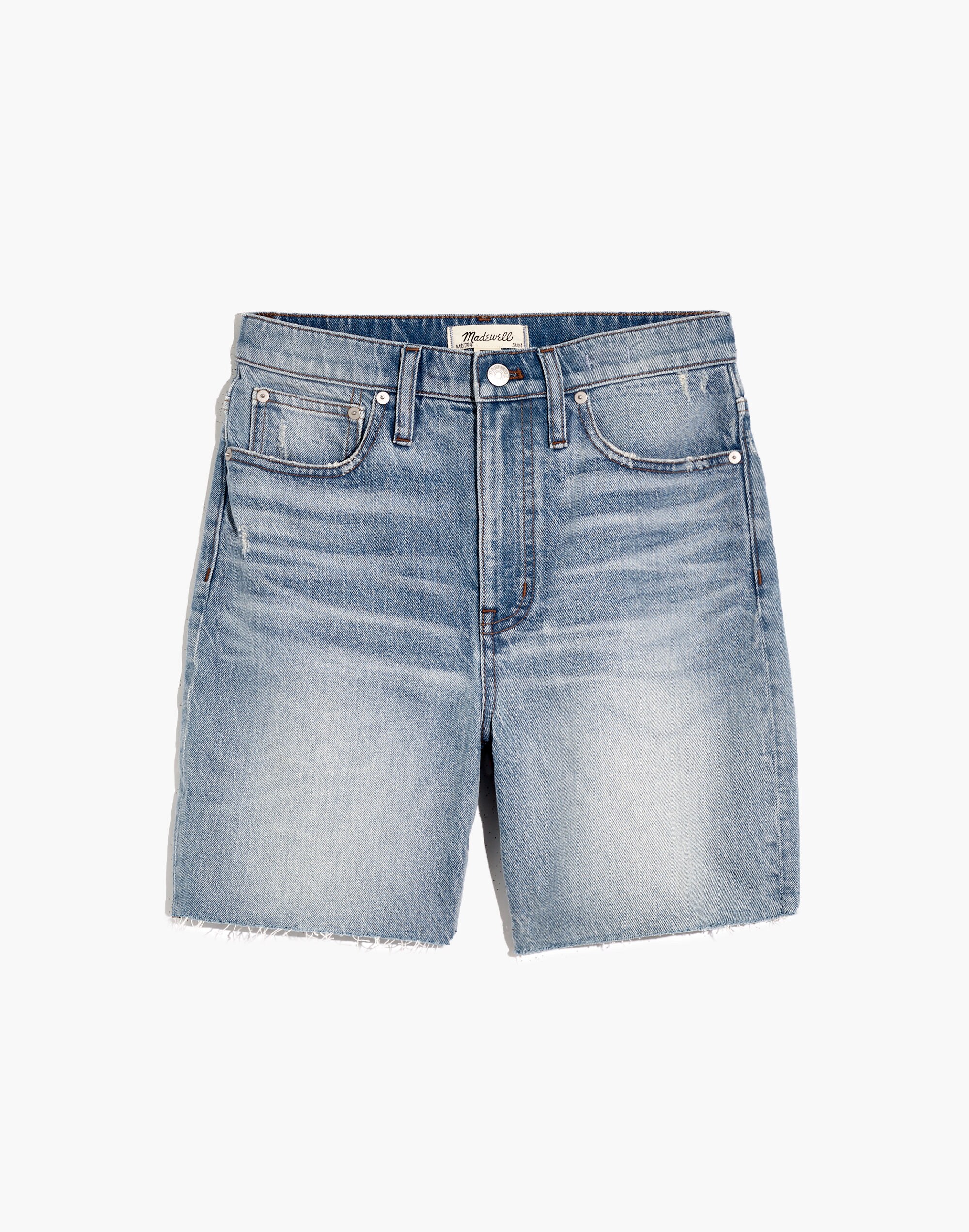 High-Rise Mid-Length Denim Shorts Woodvale Wash: TENCEL&trade; Denim Edition