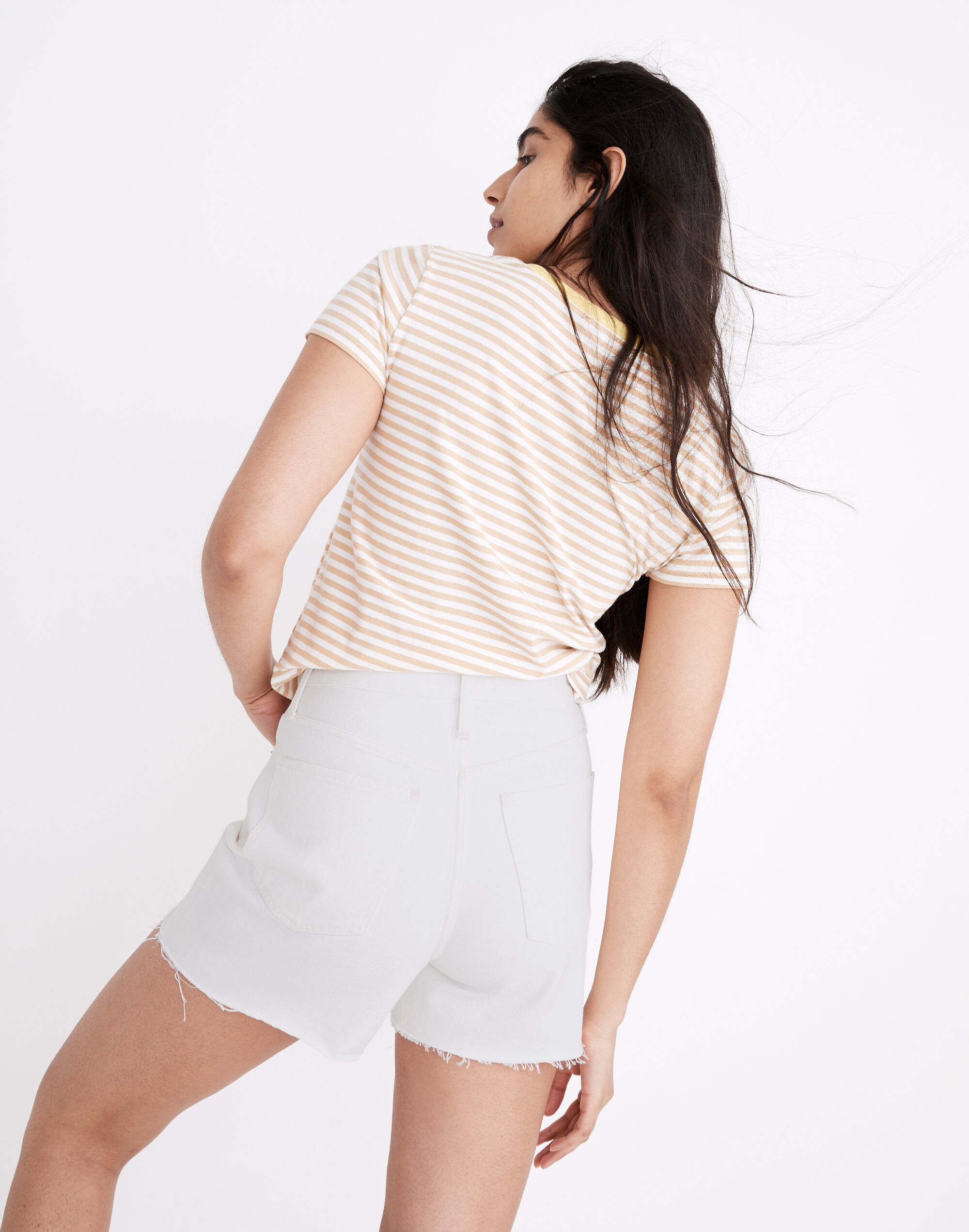 The Momjean Short in Tile White