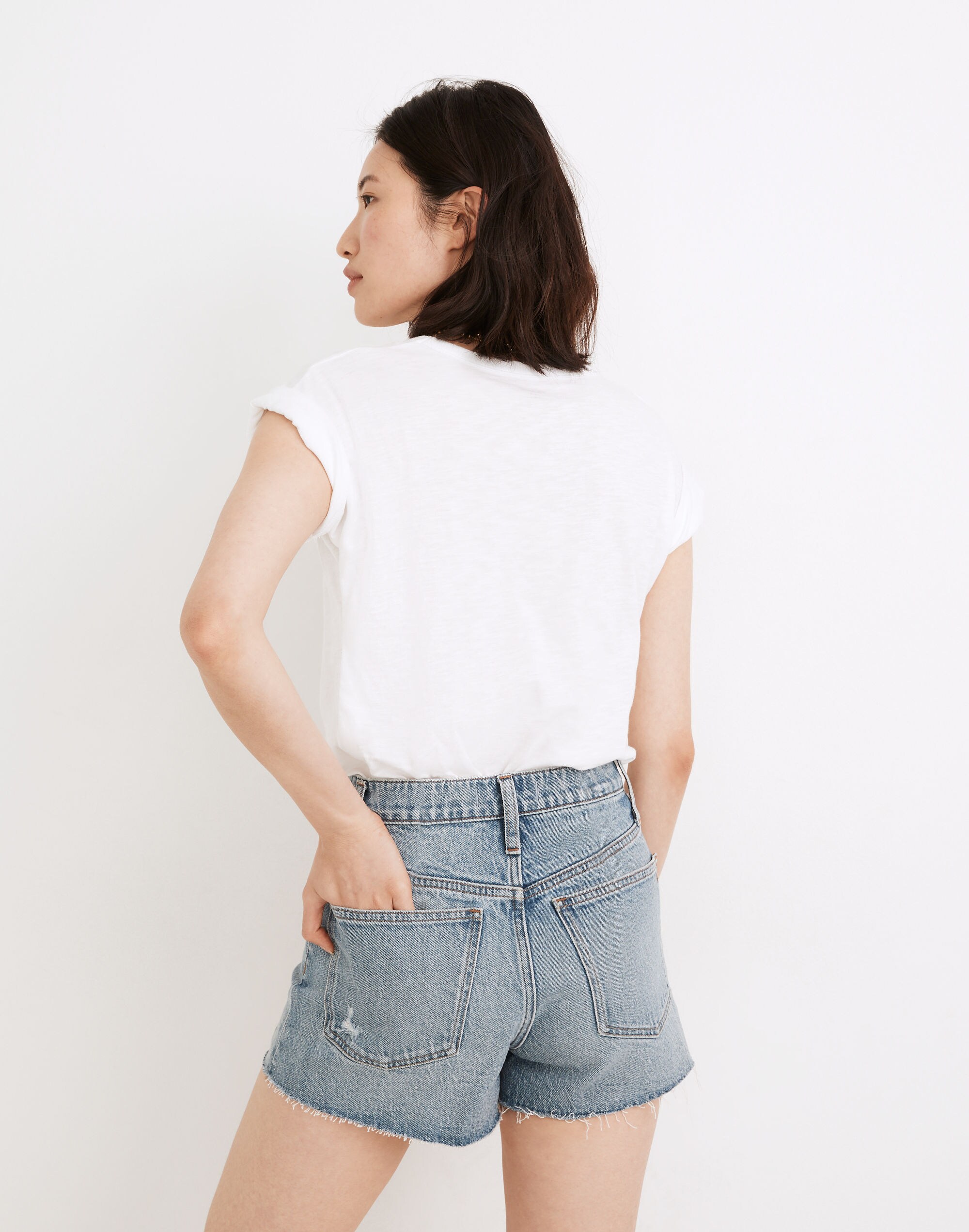 The Perfect Jean Short in Snyder Wash TENCEL™ Denim Edition Madewell