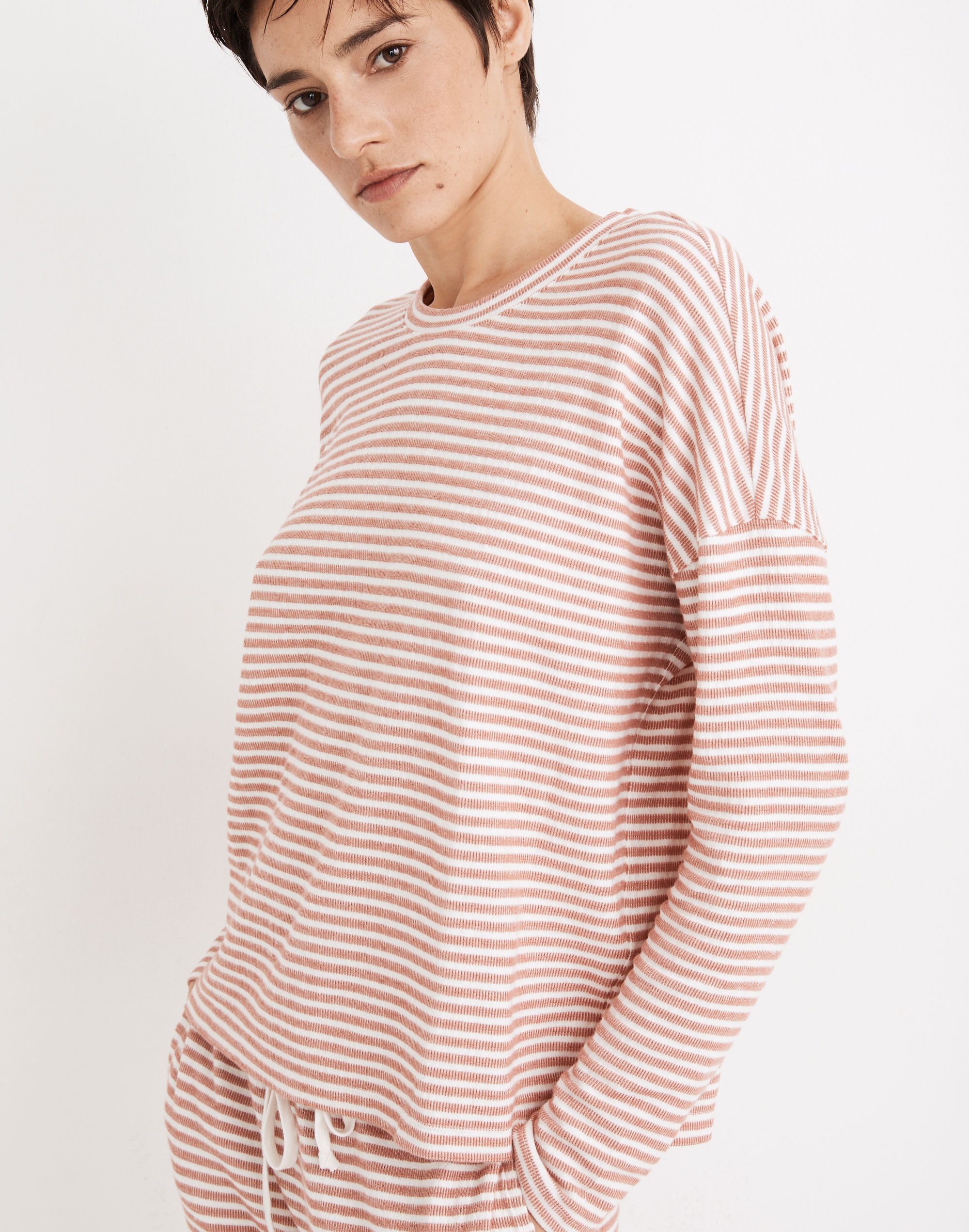 Striped Saunter Lounge Top