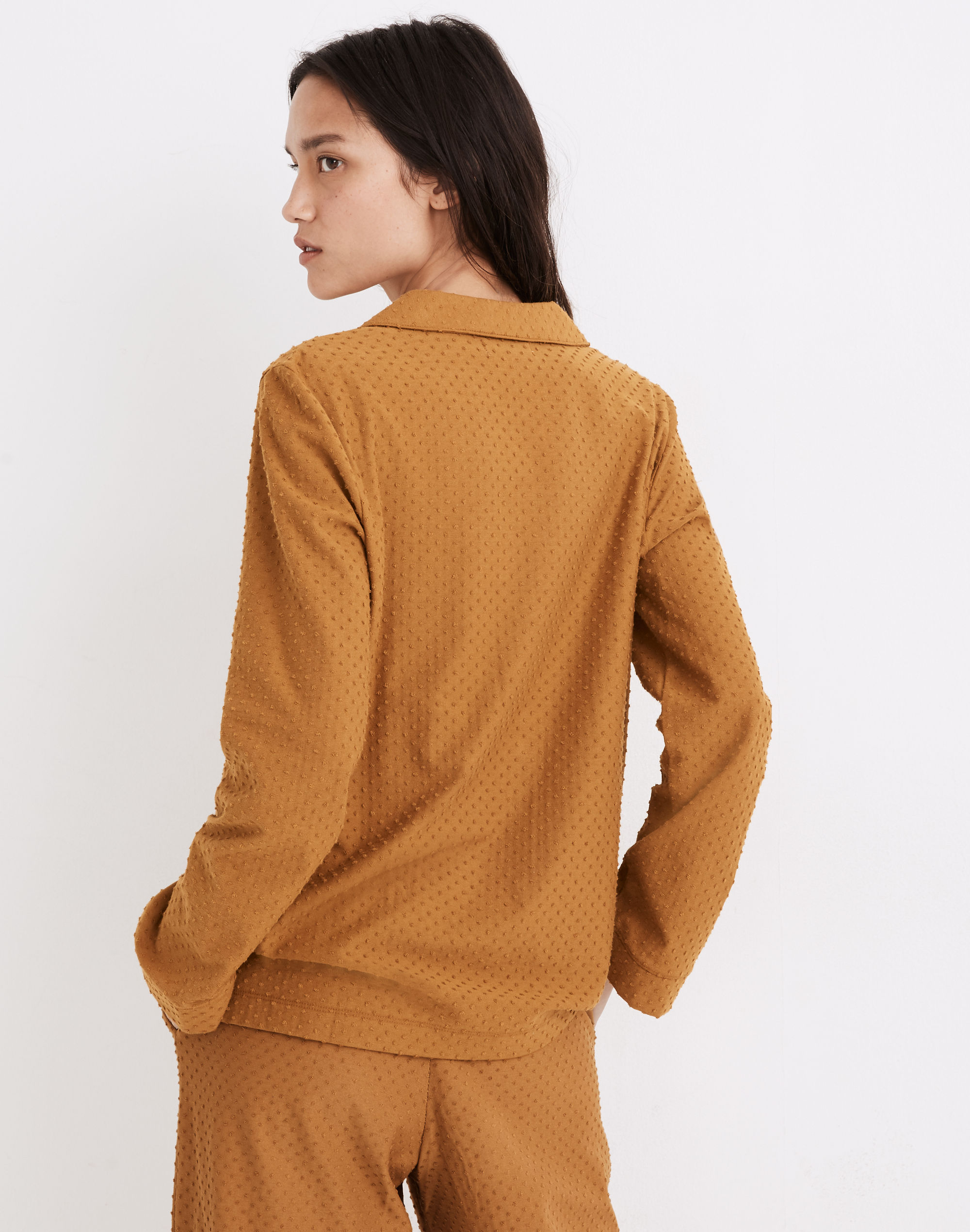 Knit Bedtime Long-Sleeve Pajama Top in Clipdot