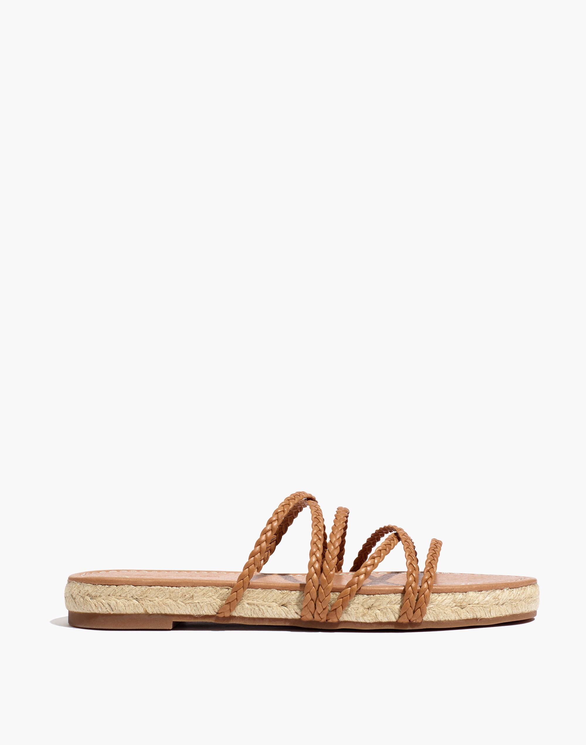 The Kathryn Espadrille Slide Sandal in Leather
