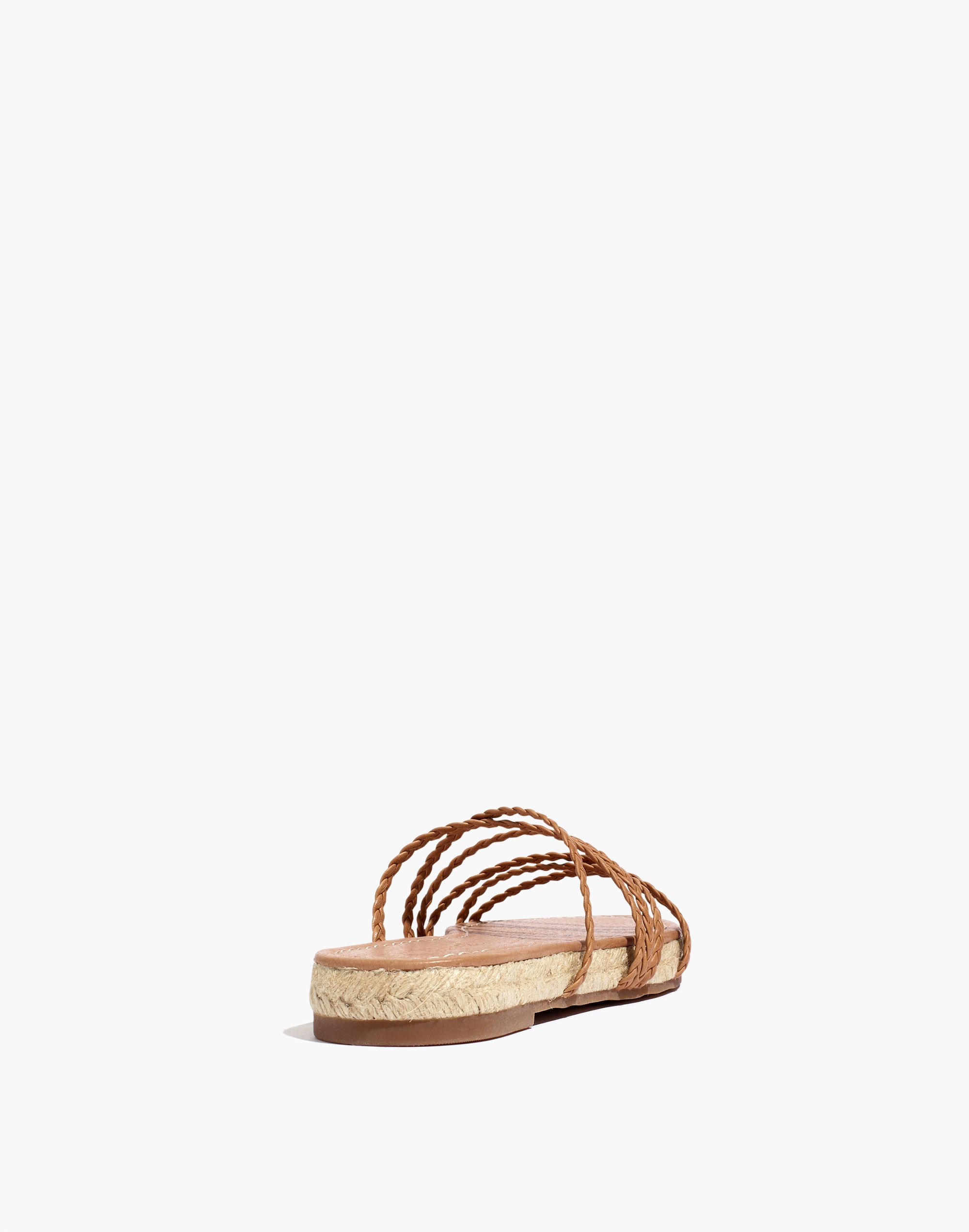 The Kathryn Espadrille Slide Sandal in Leather