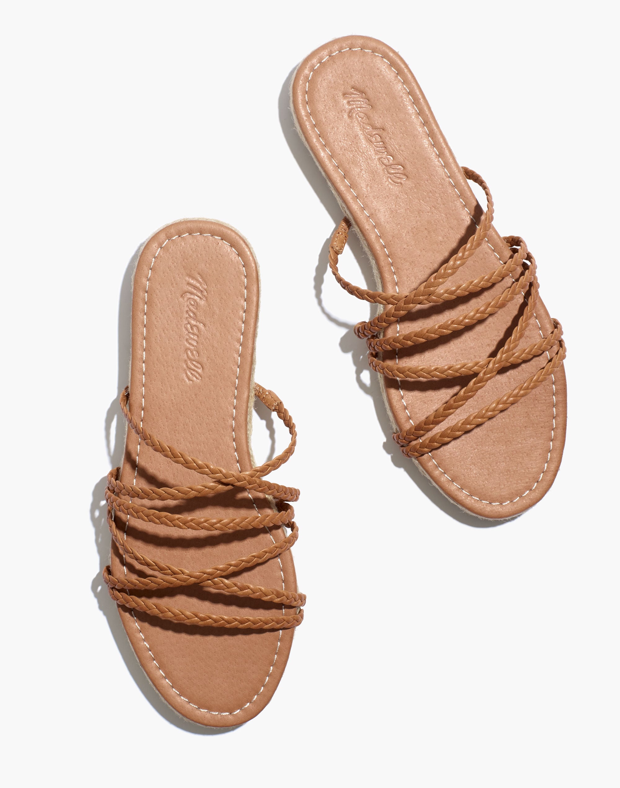 The Kathryn Espadrille Slide Sandal in Leather