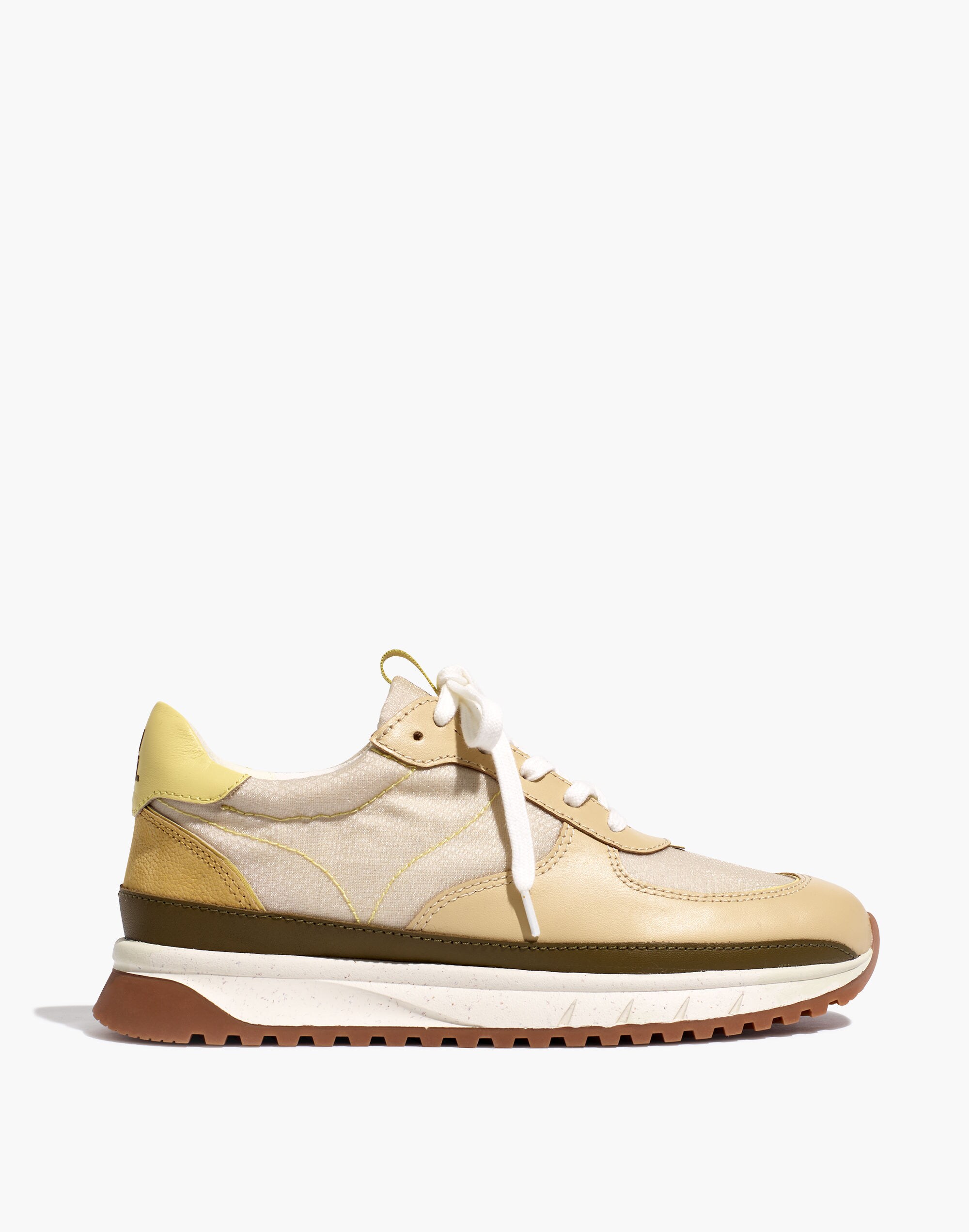 Kickoff Trainer Sneakers in Ripstop Nylon and Leather