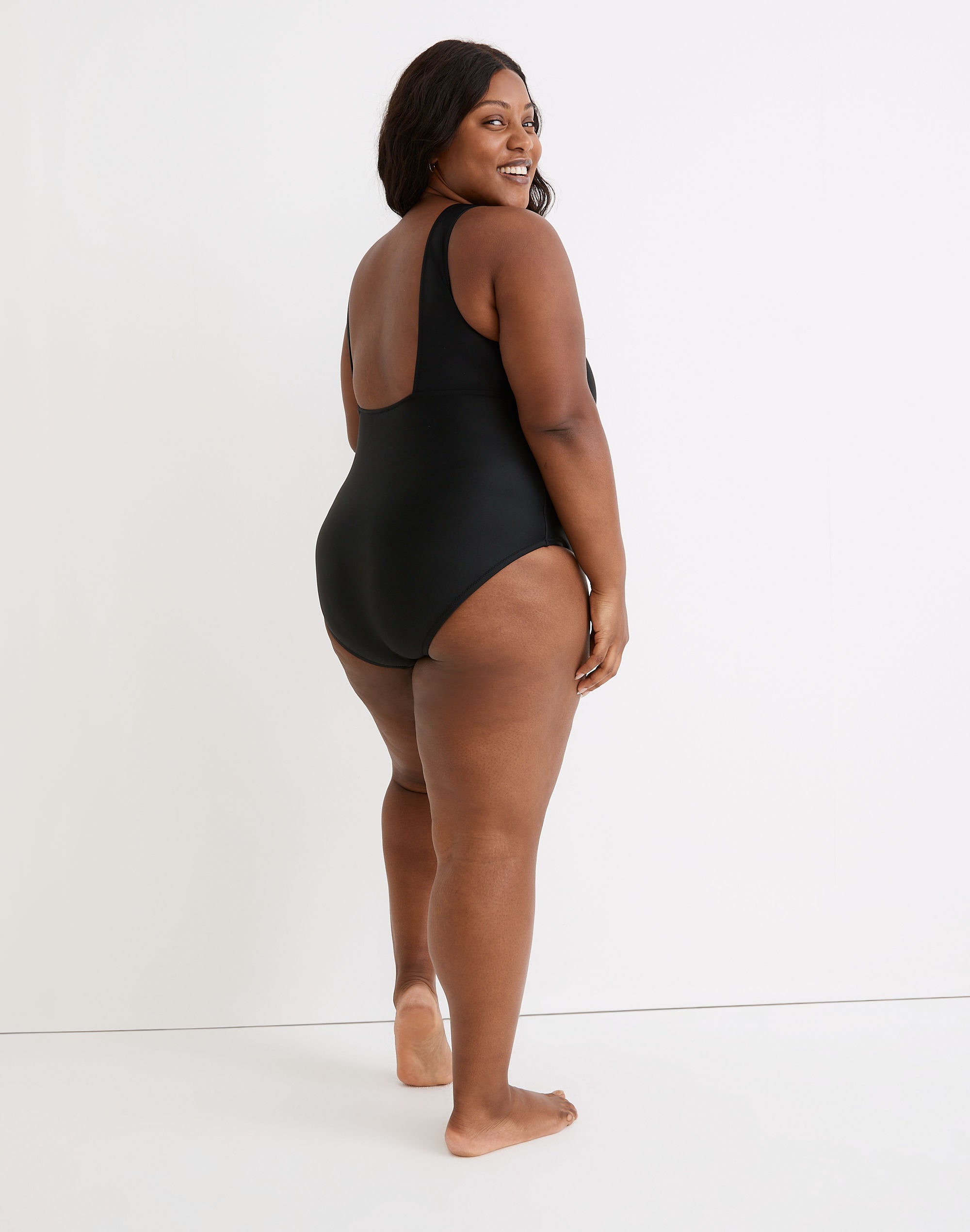 Madewell Second Wave Square-Neck Tank One-Piece Swimsuit