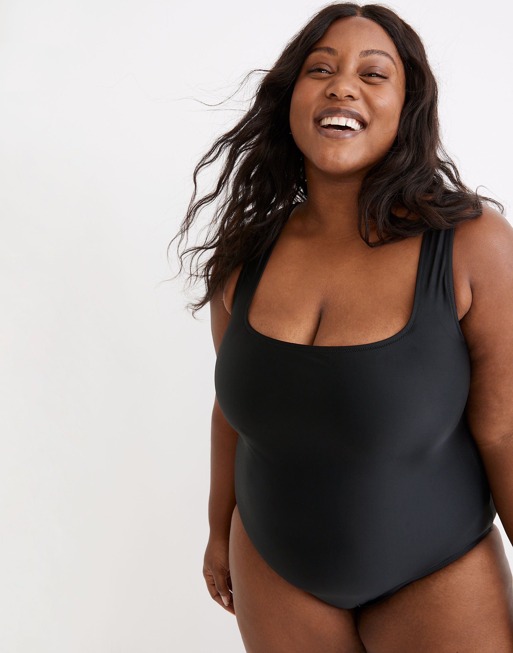 Madewell Second Wave Square-Neck Tank One-Piece Swimsuit