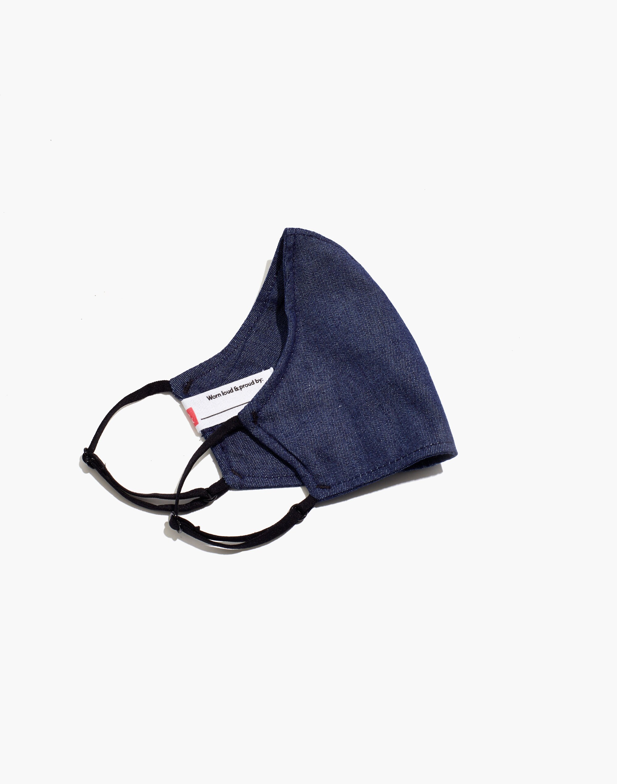 Hedley &amp; Bennett Face Mask in Dark Blue Chambray